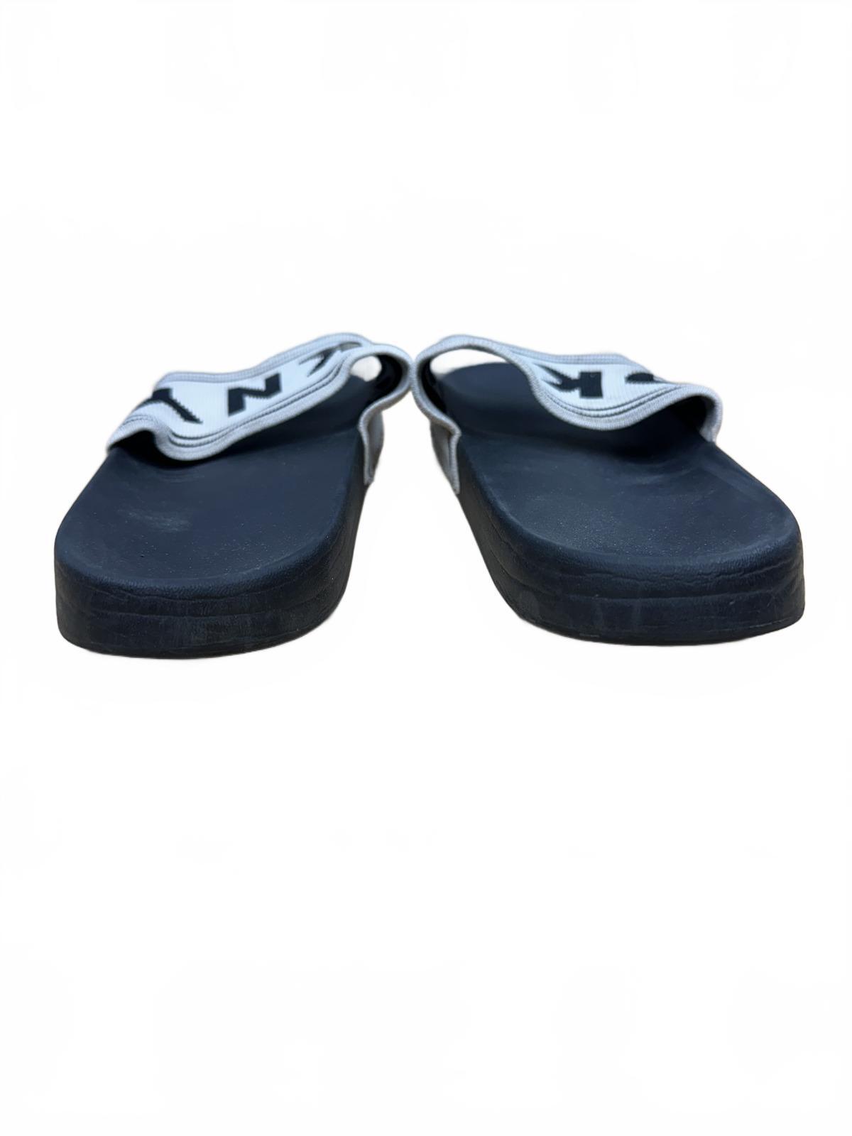 DKNY Black and White Logo Slide Sandals Casual Sporty Minimalist Summer