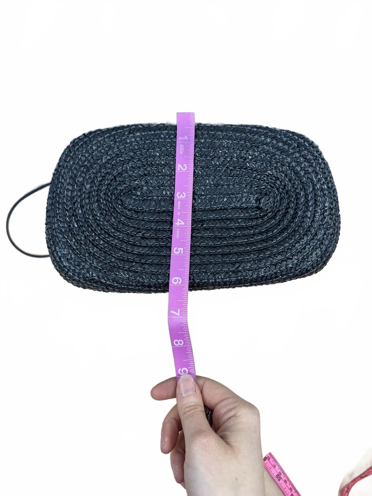 Sonoma Woven Straw Shoulder Bag with Earth Tone Stripes