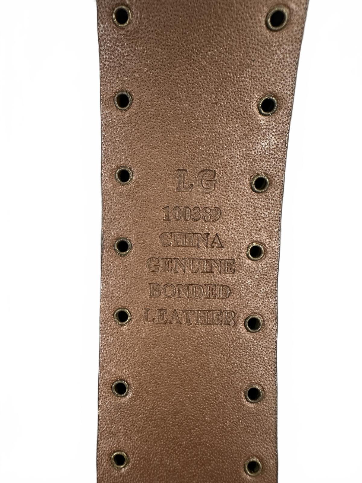 NWT Merona Brown Studded Belt with Decorative Beaded Buckle