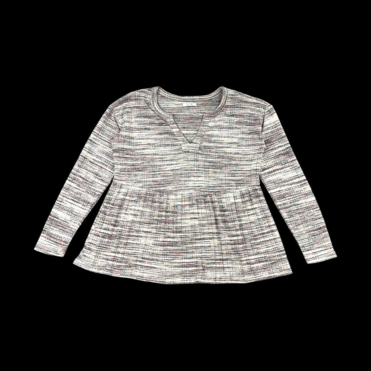 Maurices Spacedye Babydoll Long Sleeve Tee