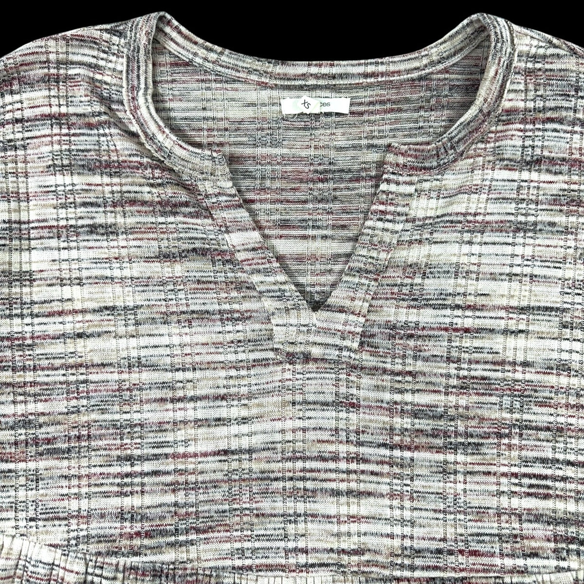 Maurices Spacedye Babydoll Long Sleeve Tee