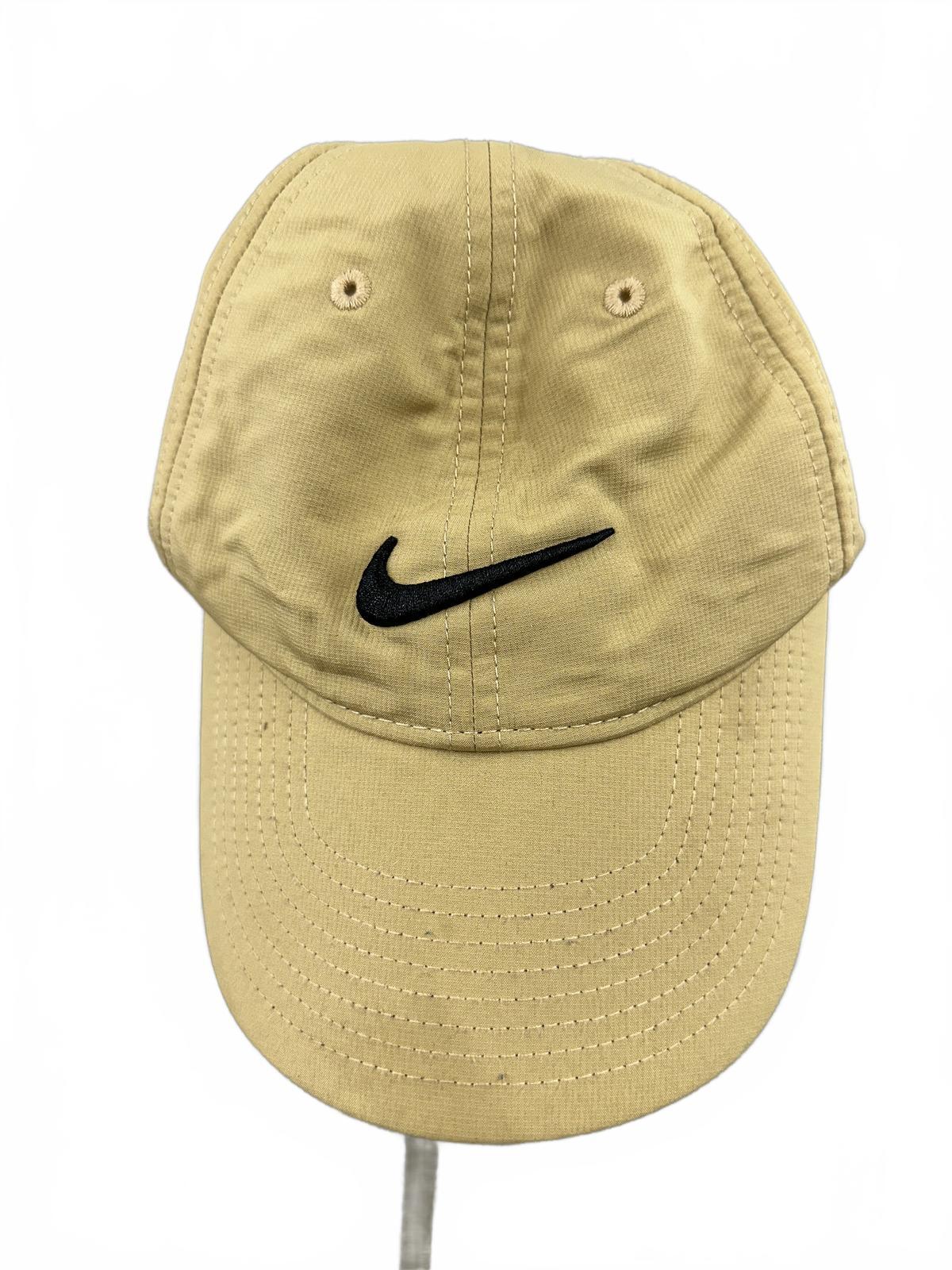 Nike Classic Tan/Butter Yellow Baseball Cap with Black Swoosh Logo