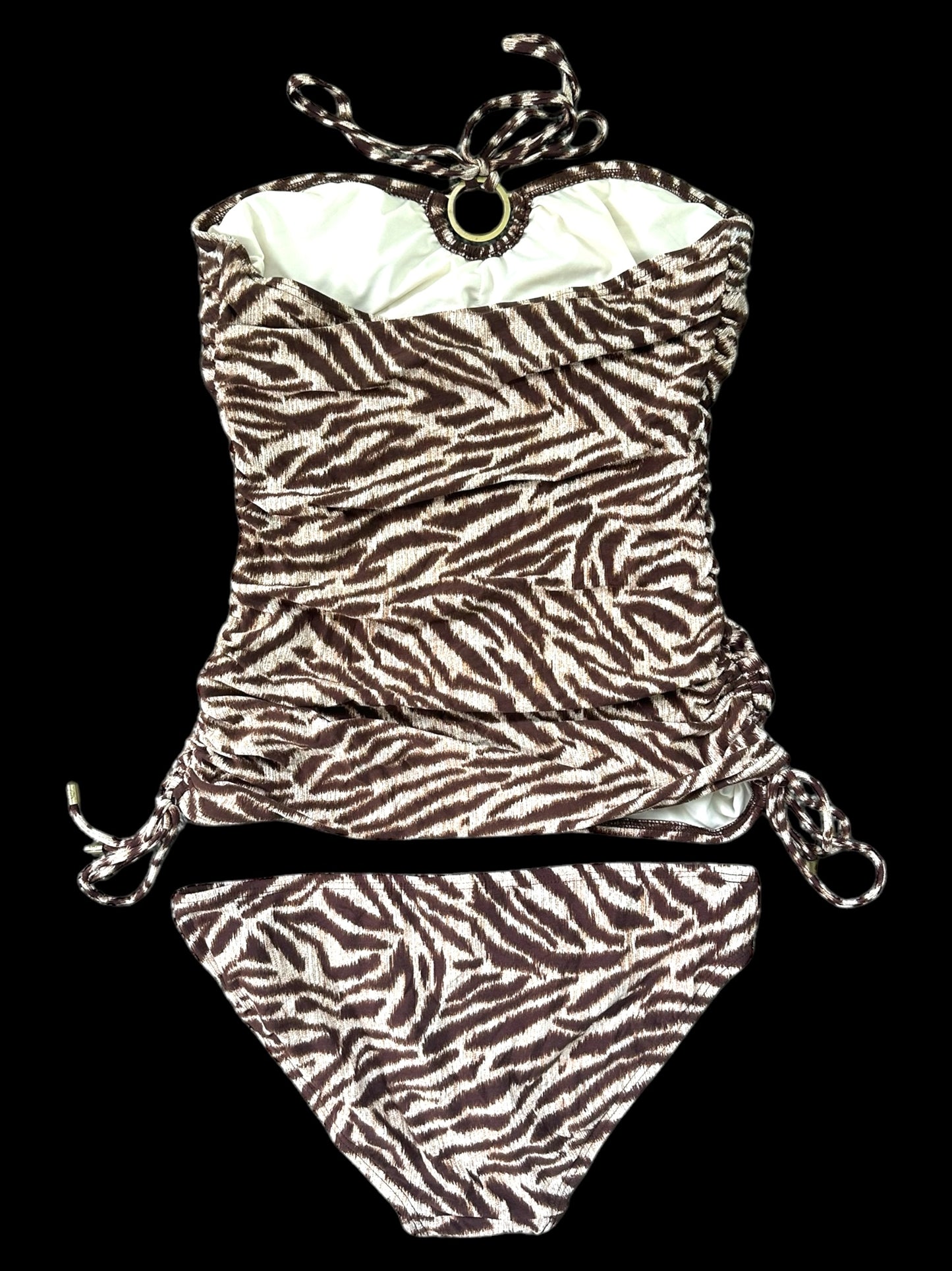 Micheal Kors Brown Tiger Print Tankini