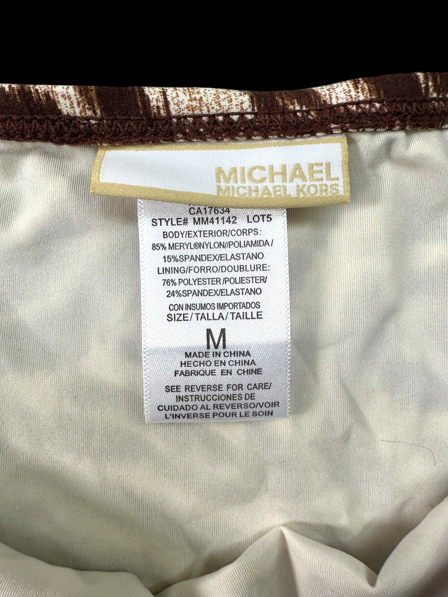 Micheal Kors Brown Tiger Print Tankini