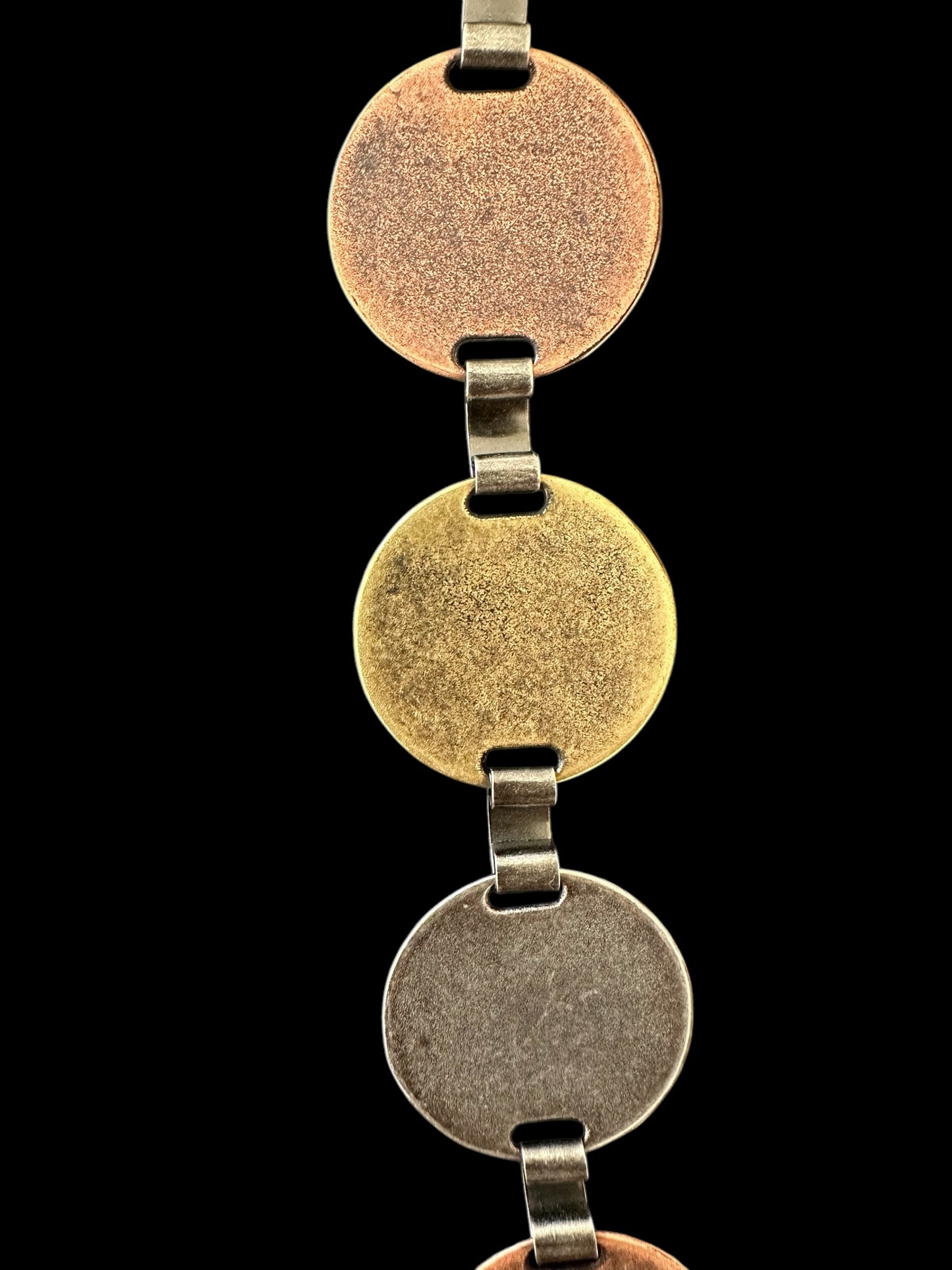 Multi Colored Hammered Metal Belt