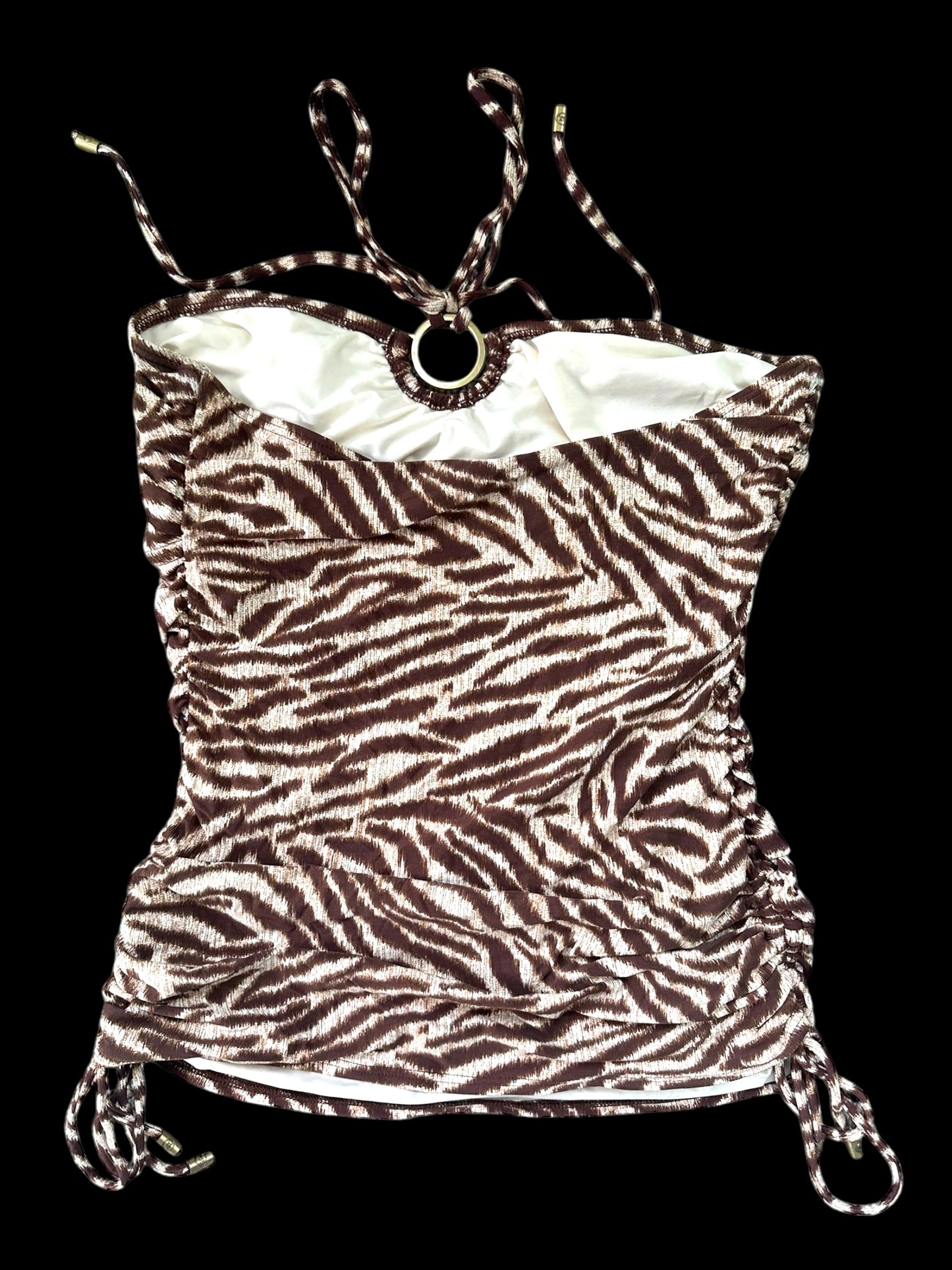 Micheal Kors Brown Tiger Print Tankini