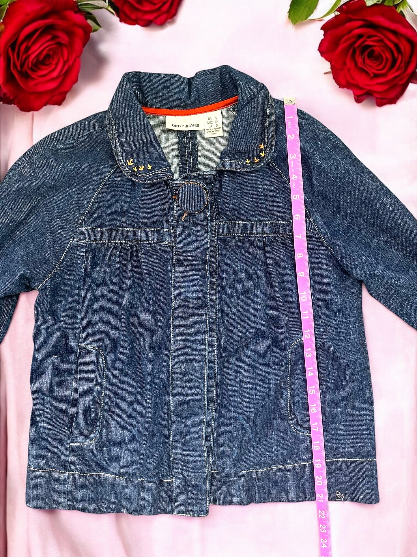 DKNY Jeans Denim Jacket with Custom Embroidery