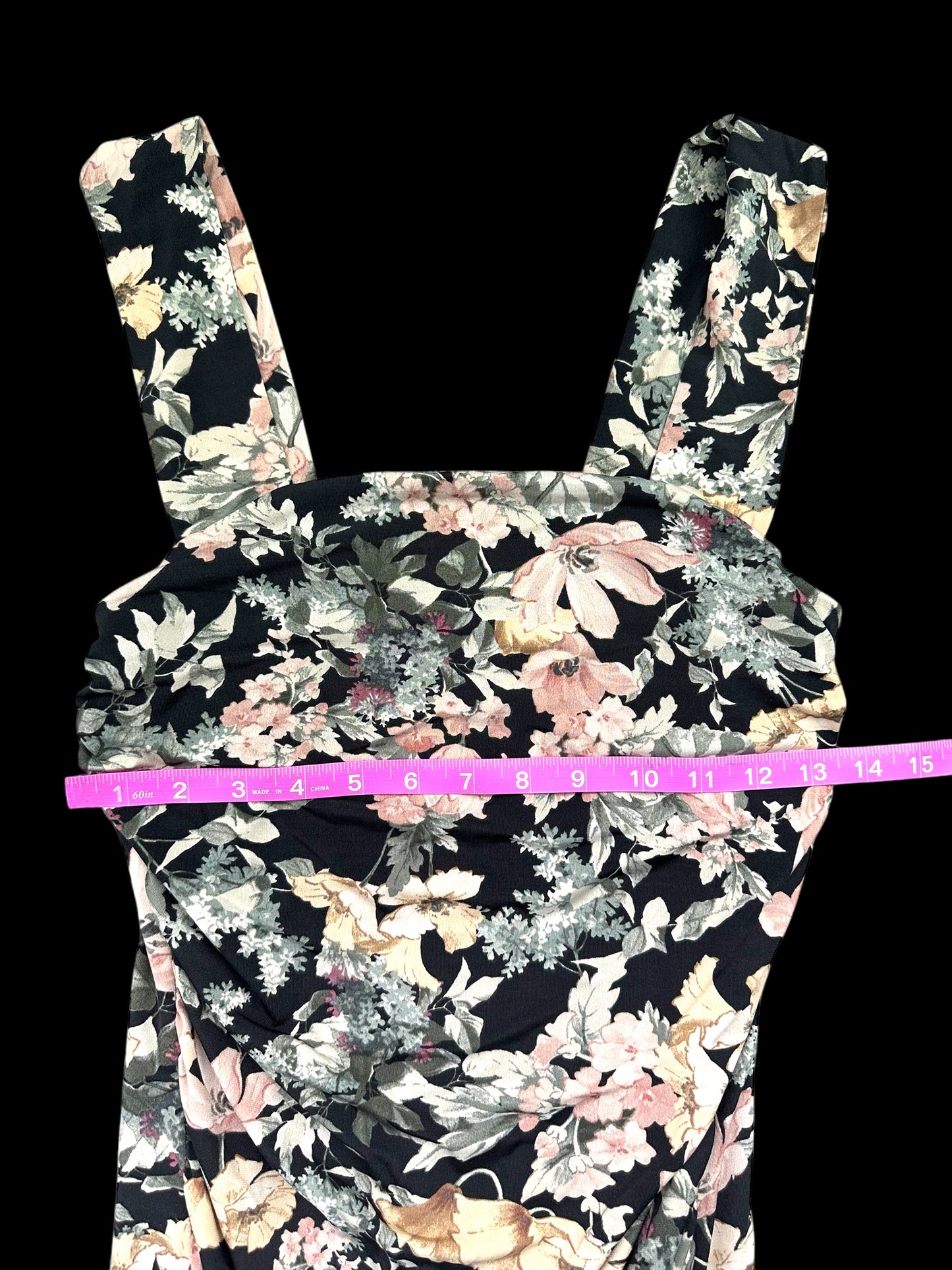 Maurice's Floral Ruched Midi Dress