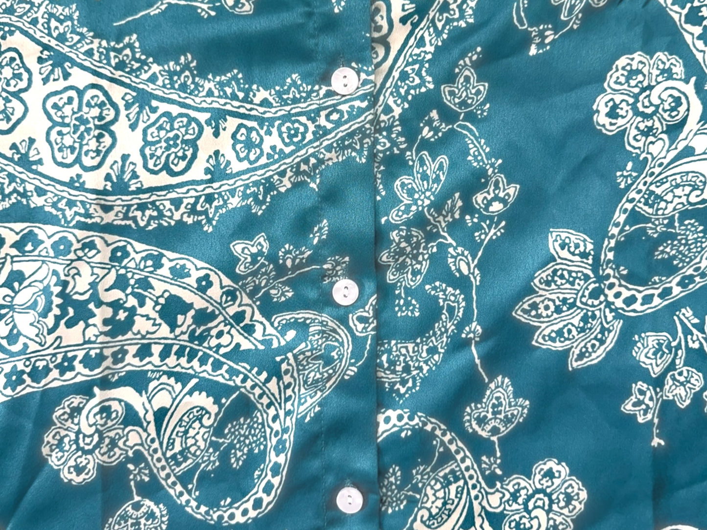 Paisley Silky Button Up