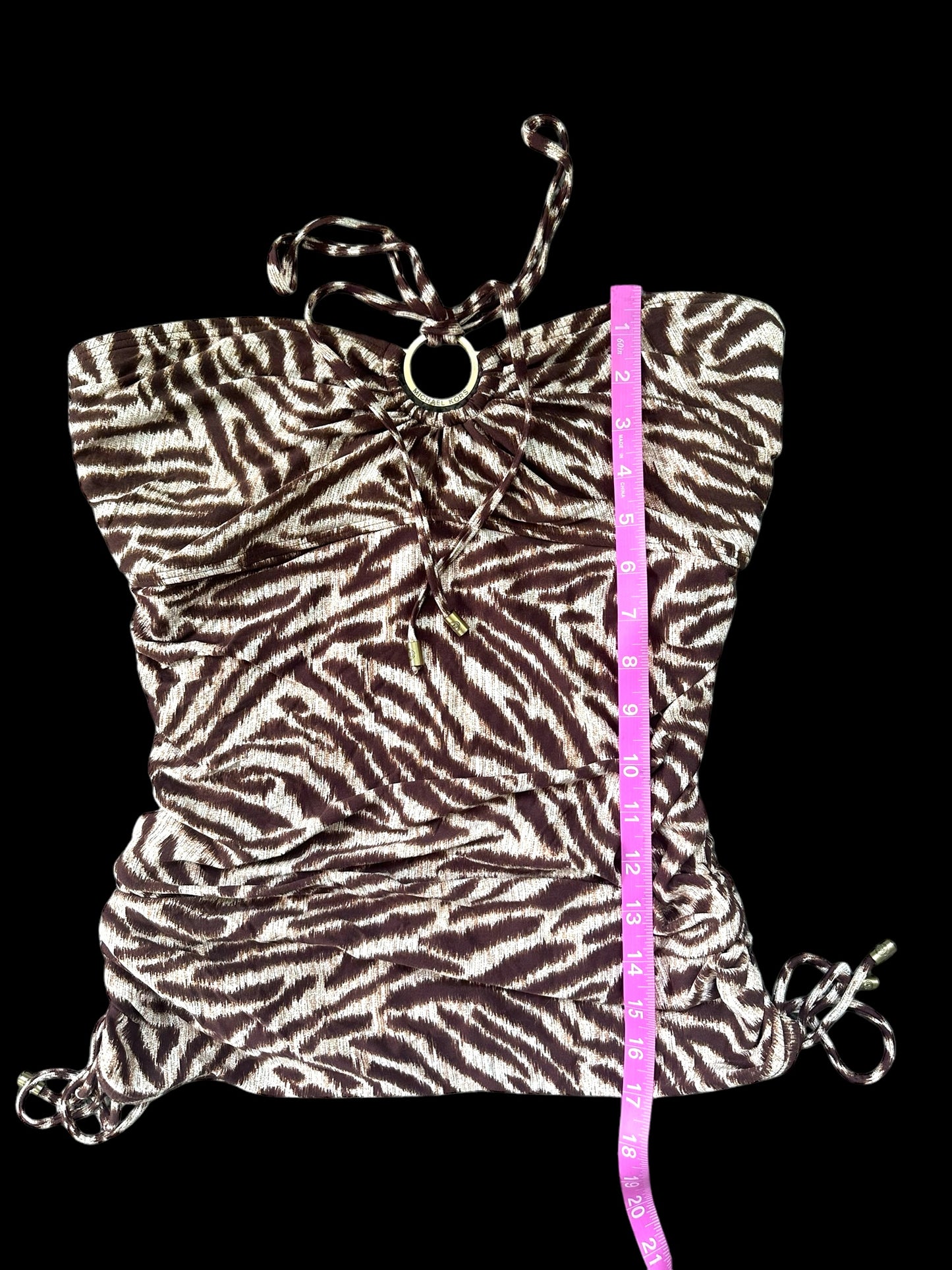 Micheal Kors Brown Tiger Print Tankini