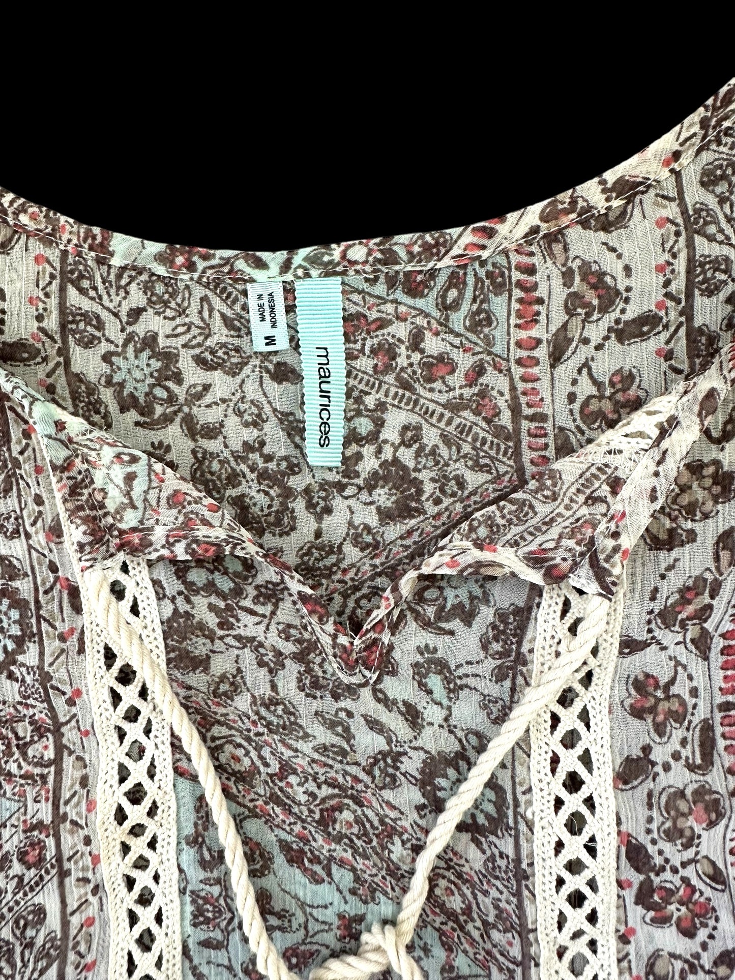 Maurices Flowy Boho Sheer Blouse