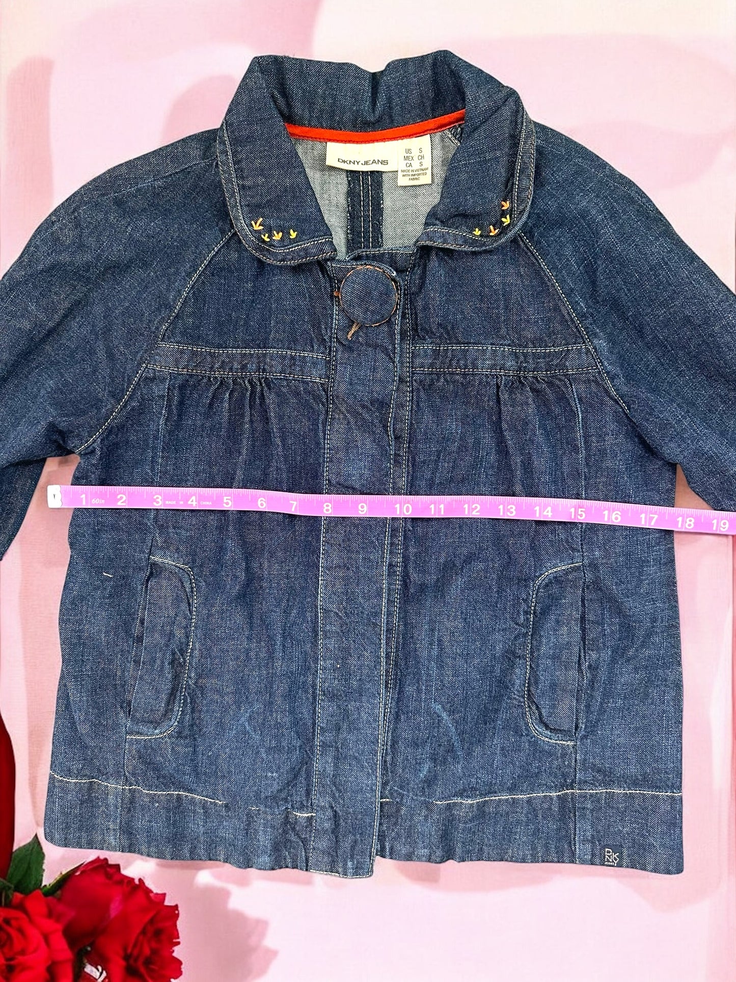 DKNY Jeans Denim Jacket with Custom Embroidery