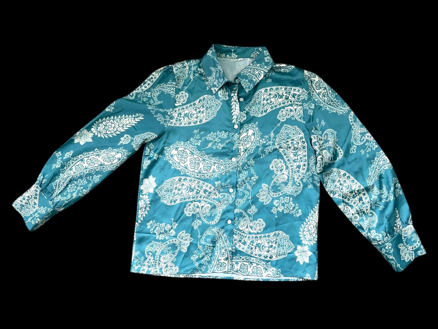 Paisley Silky Button Up