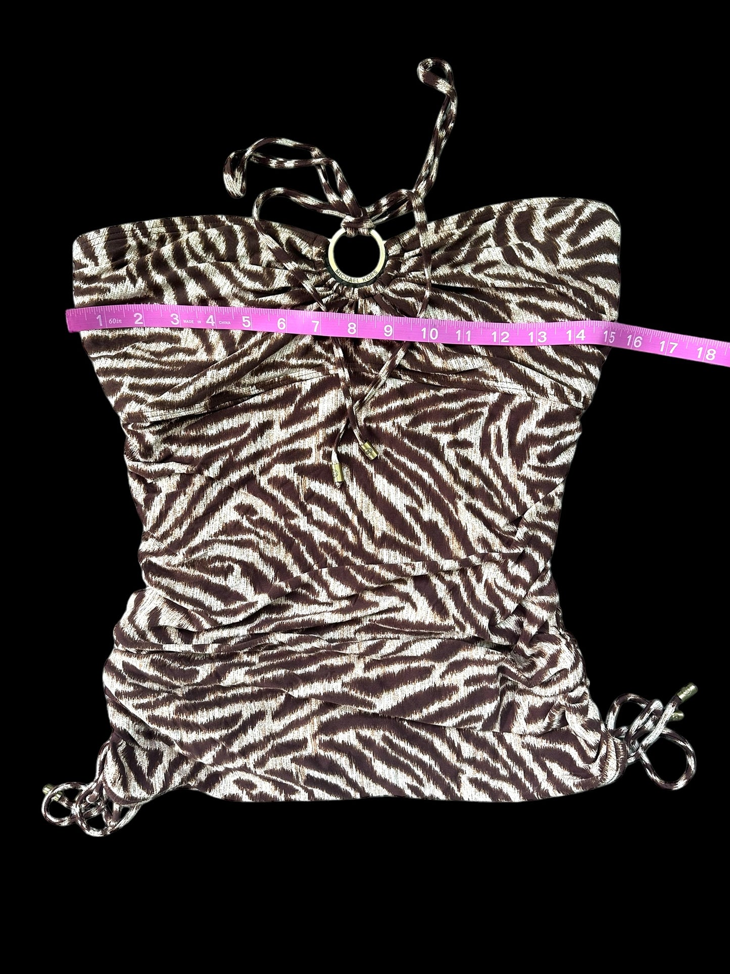 Micheal Kors Brown Tiger Print Tankini