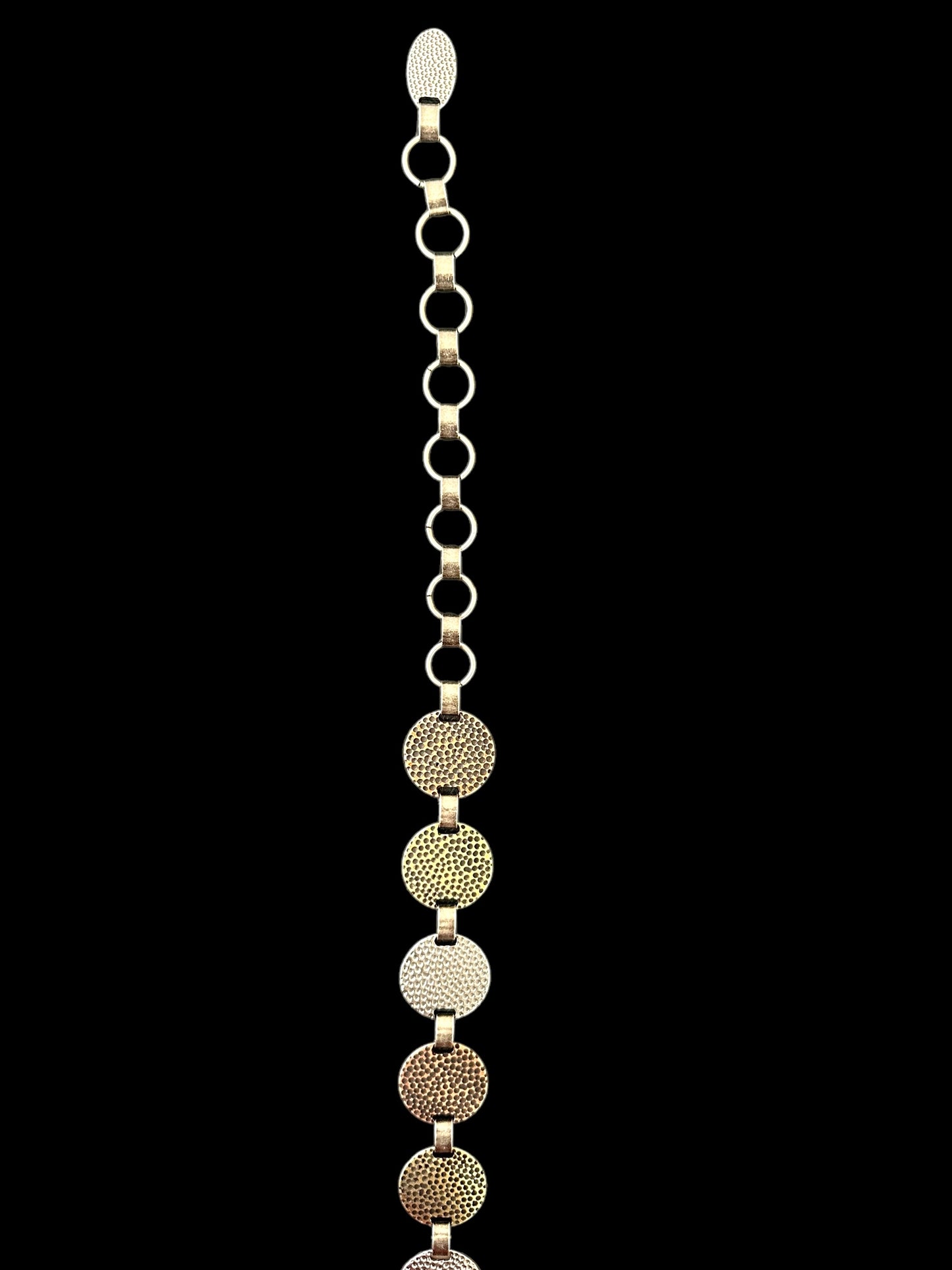Multi Colored Hammered Metal Belt