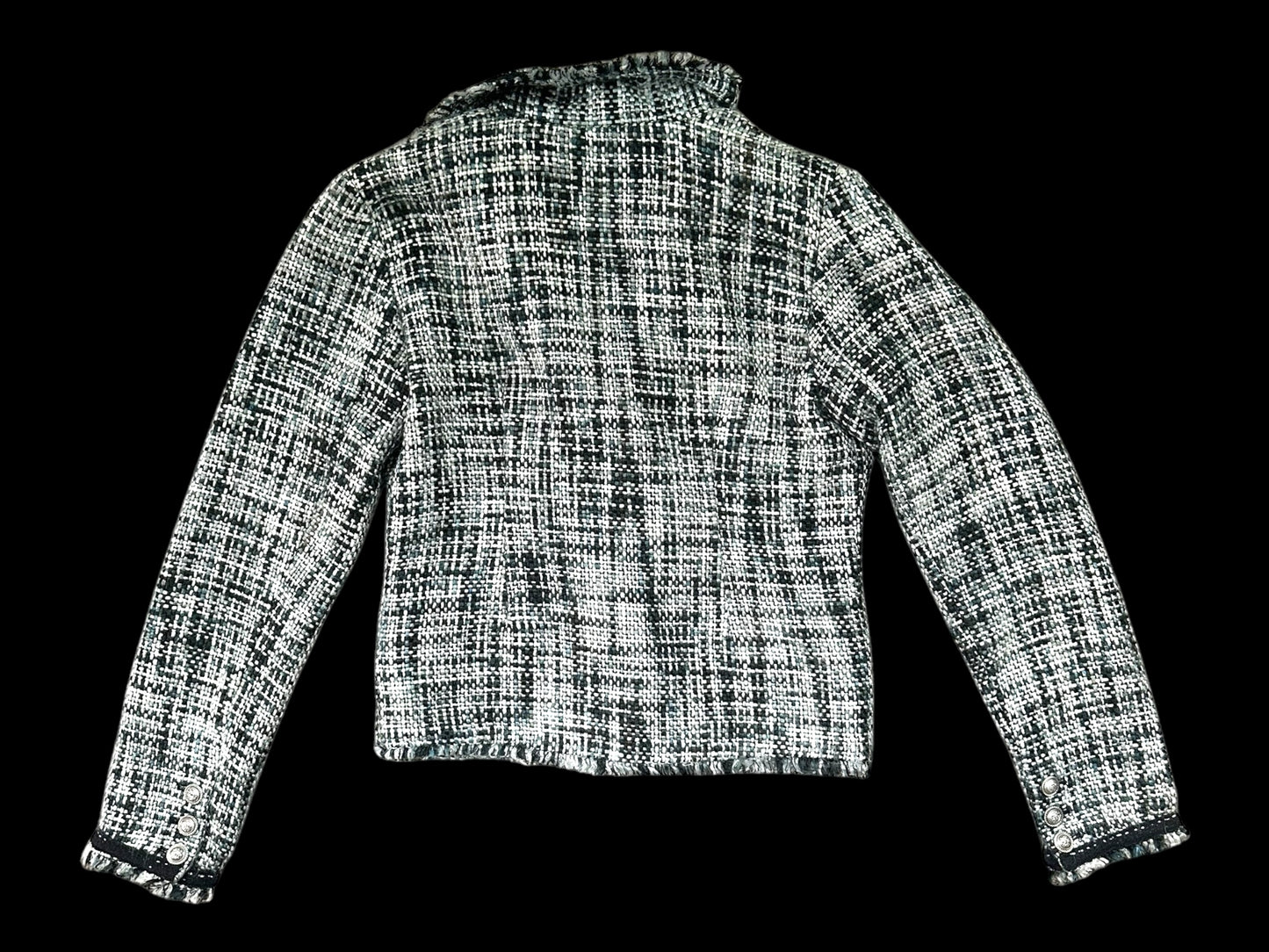 Say What? Black and White Tweed Blazer