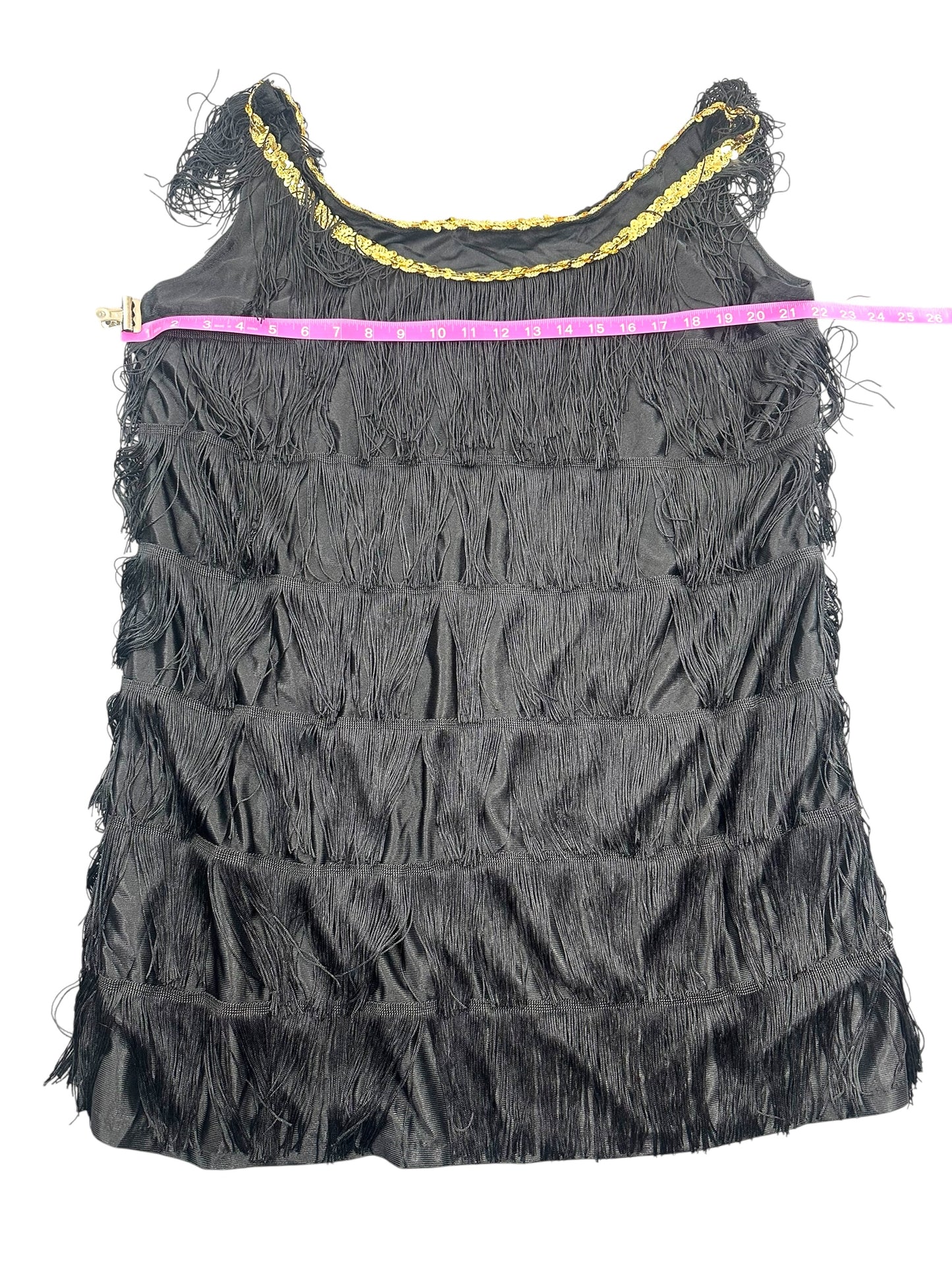 Black Fringe Flapper Dress