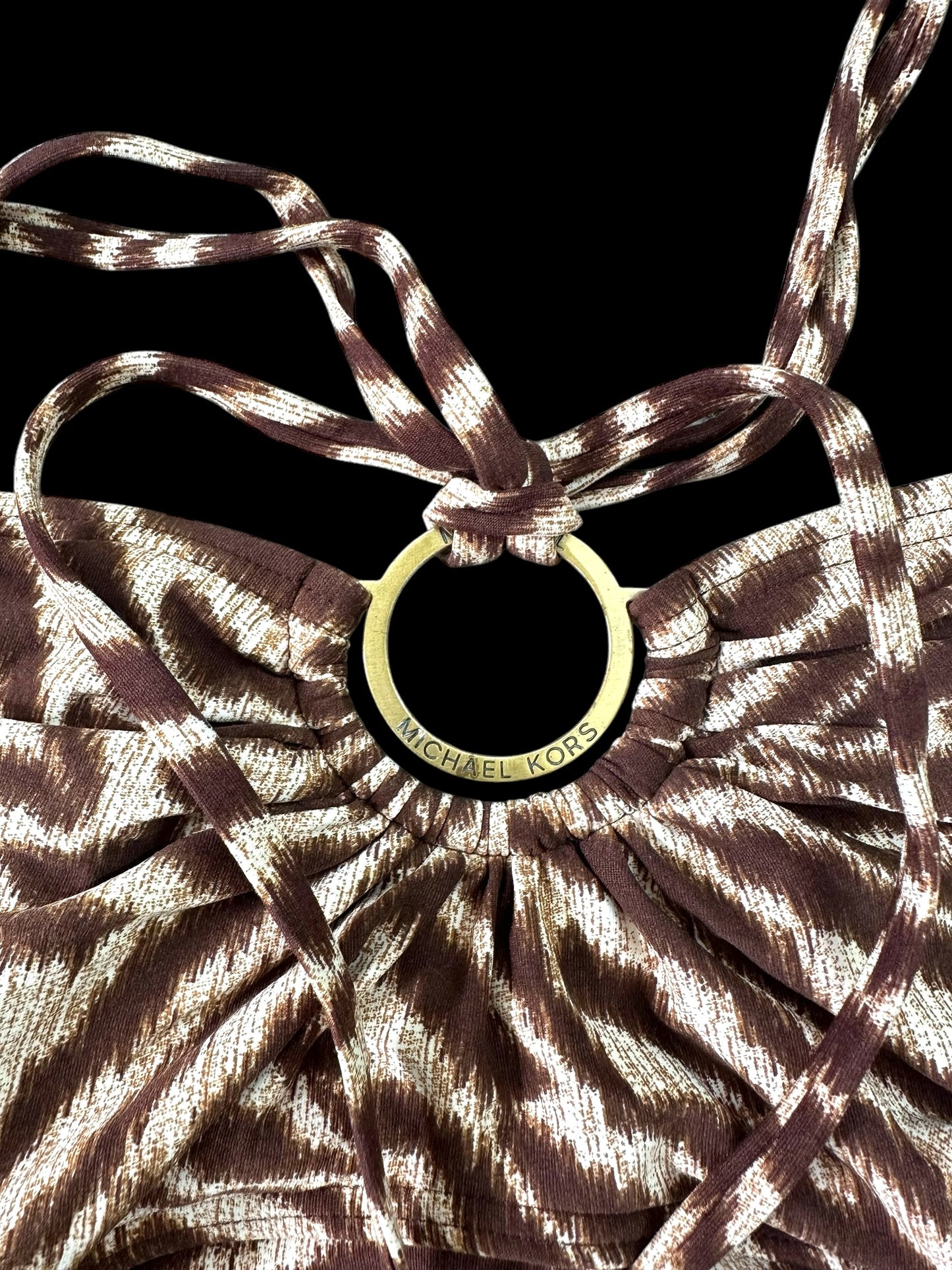 Micheal Kors Brown Tiger Print Tankini