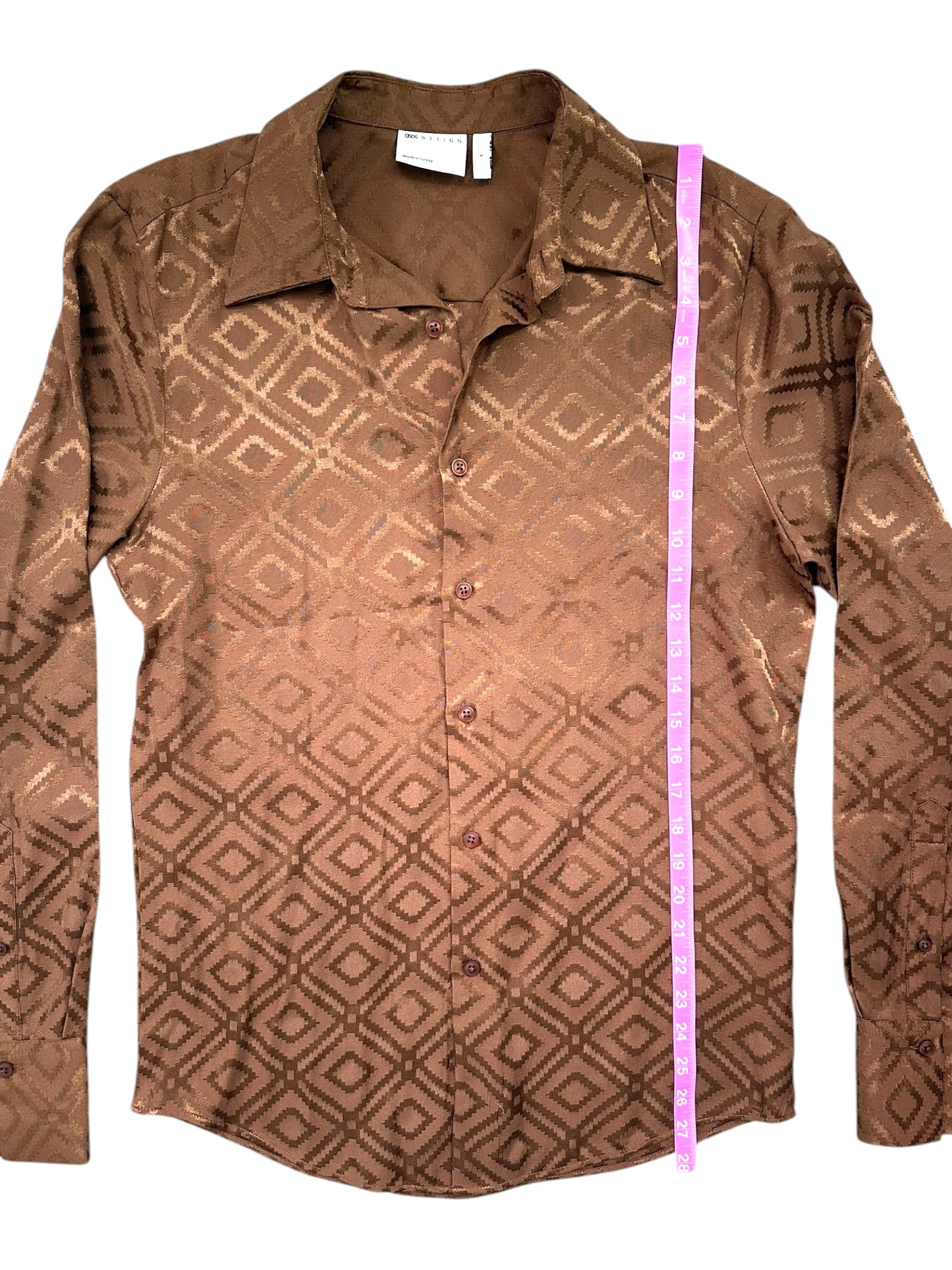 ASOS DESIGN Men's Jacquard Button Down