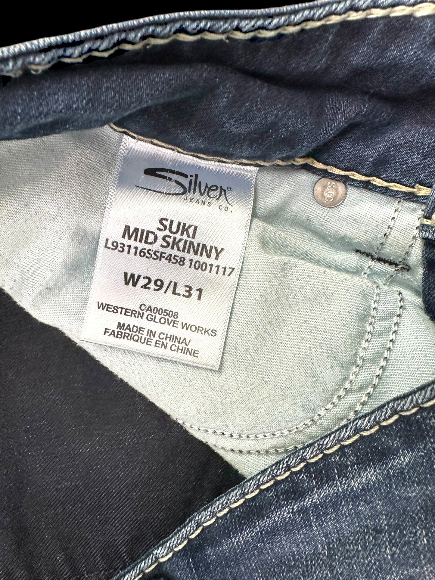 Silver Skinny Jean
