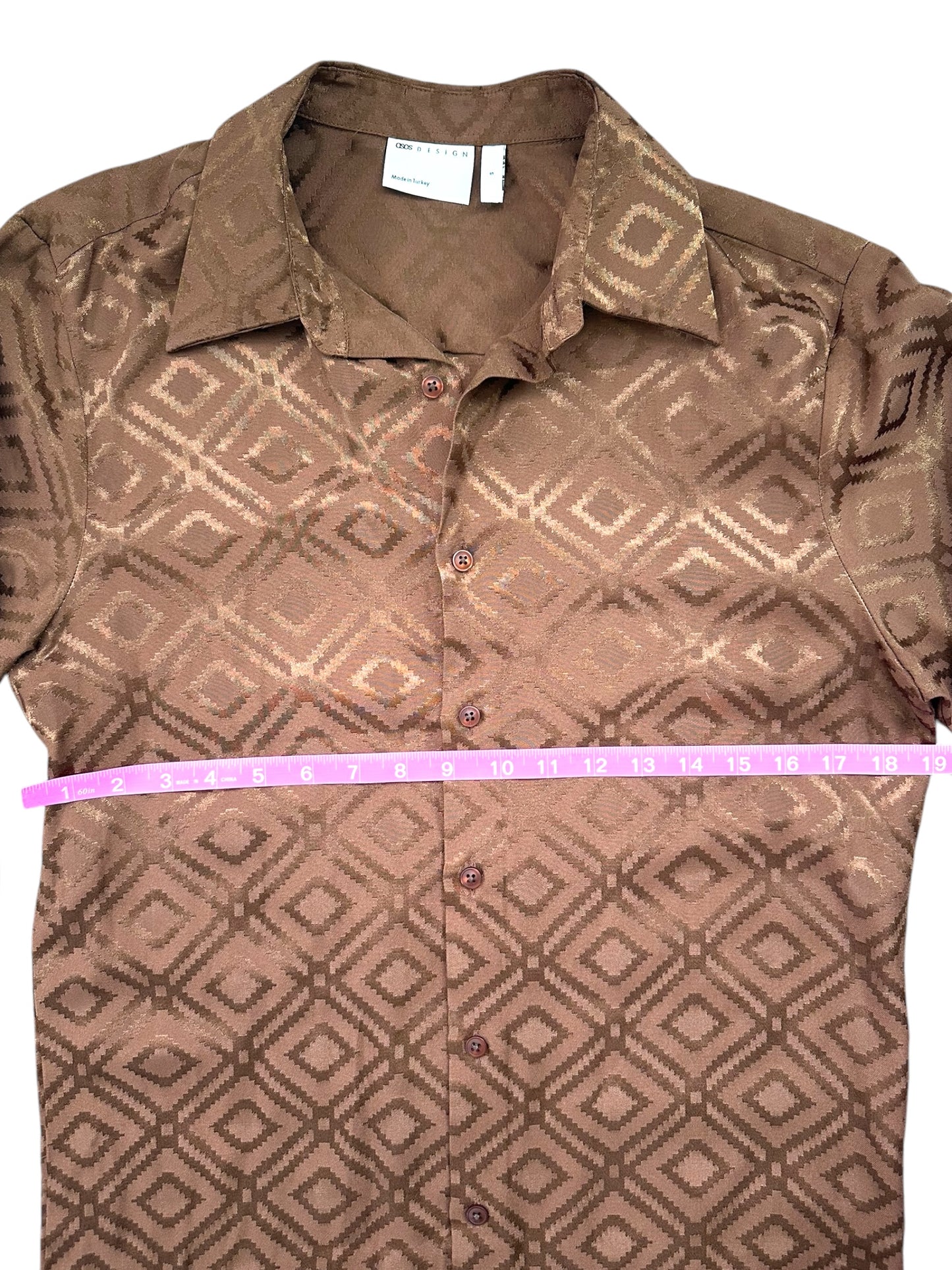 ASOS DESIGN Men's Jacquard Button Down