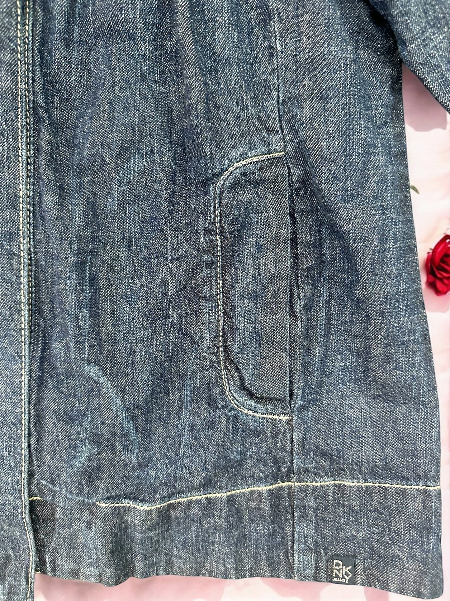 DKNY Jeans Denim Jacket with Custom Embroidery