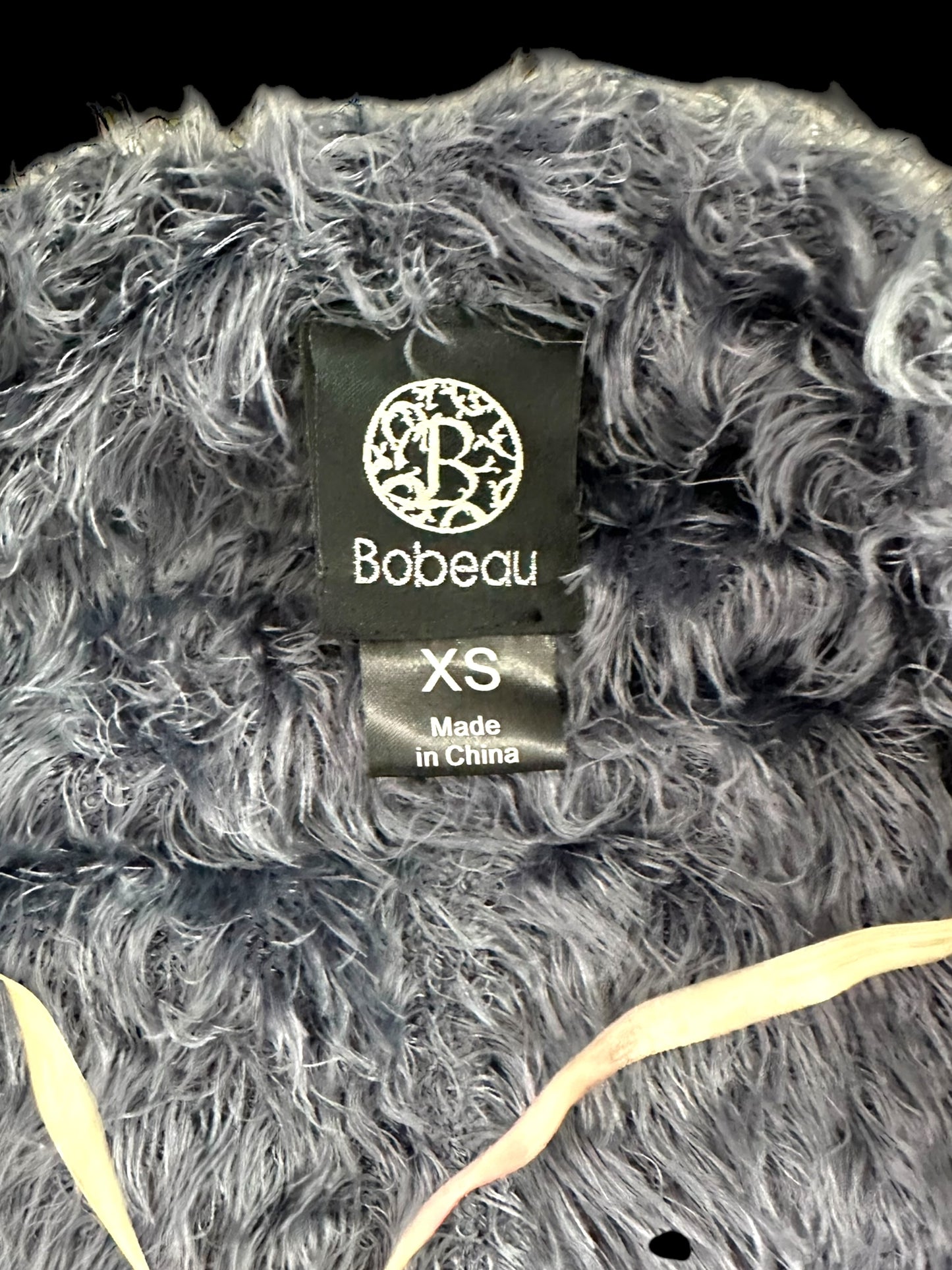 Bobeau Faux Fur Grey Cardigan