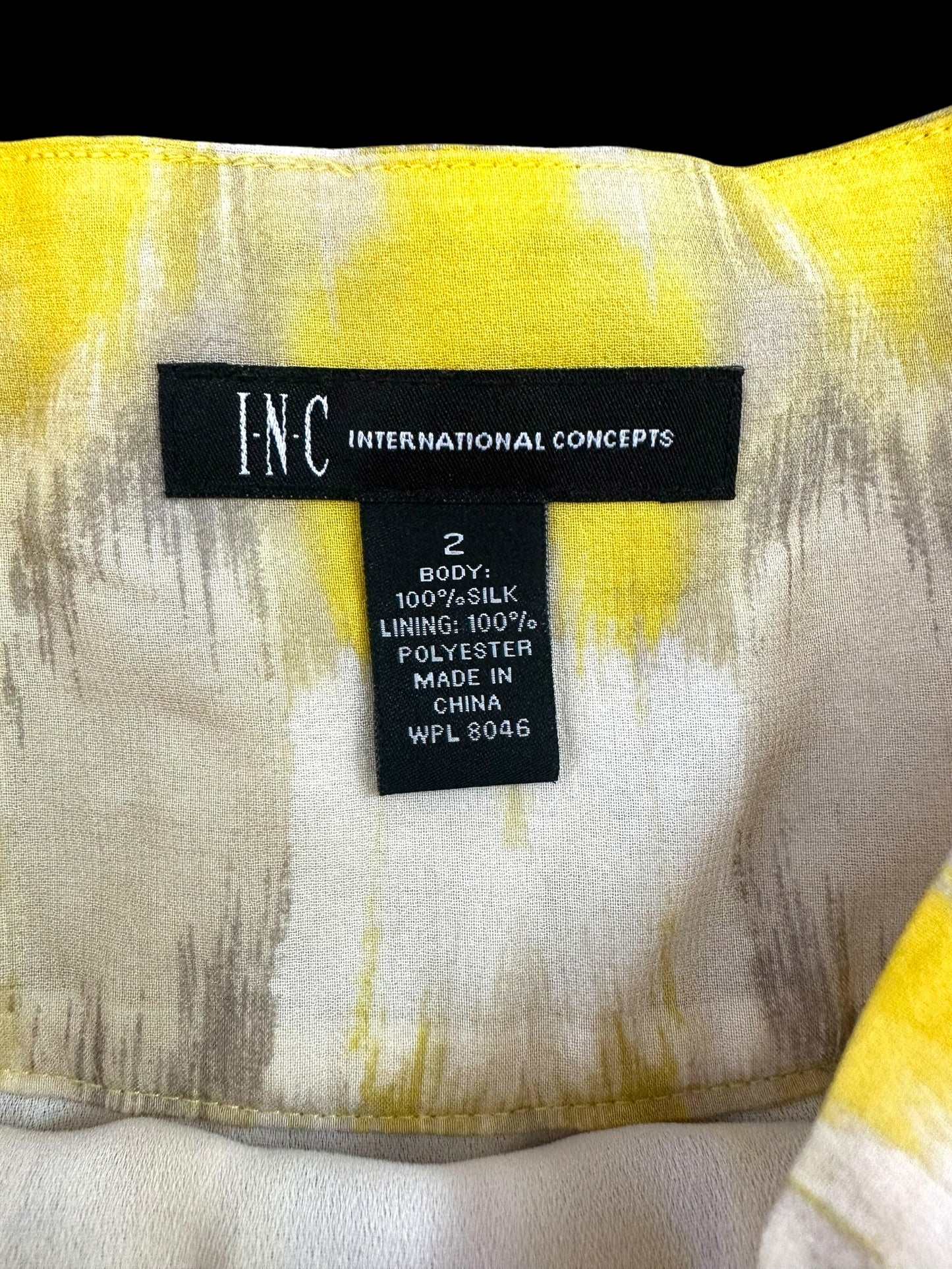 INC International Concepts Women's Yellow Skirt