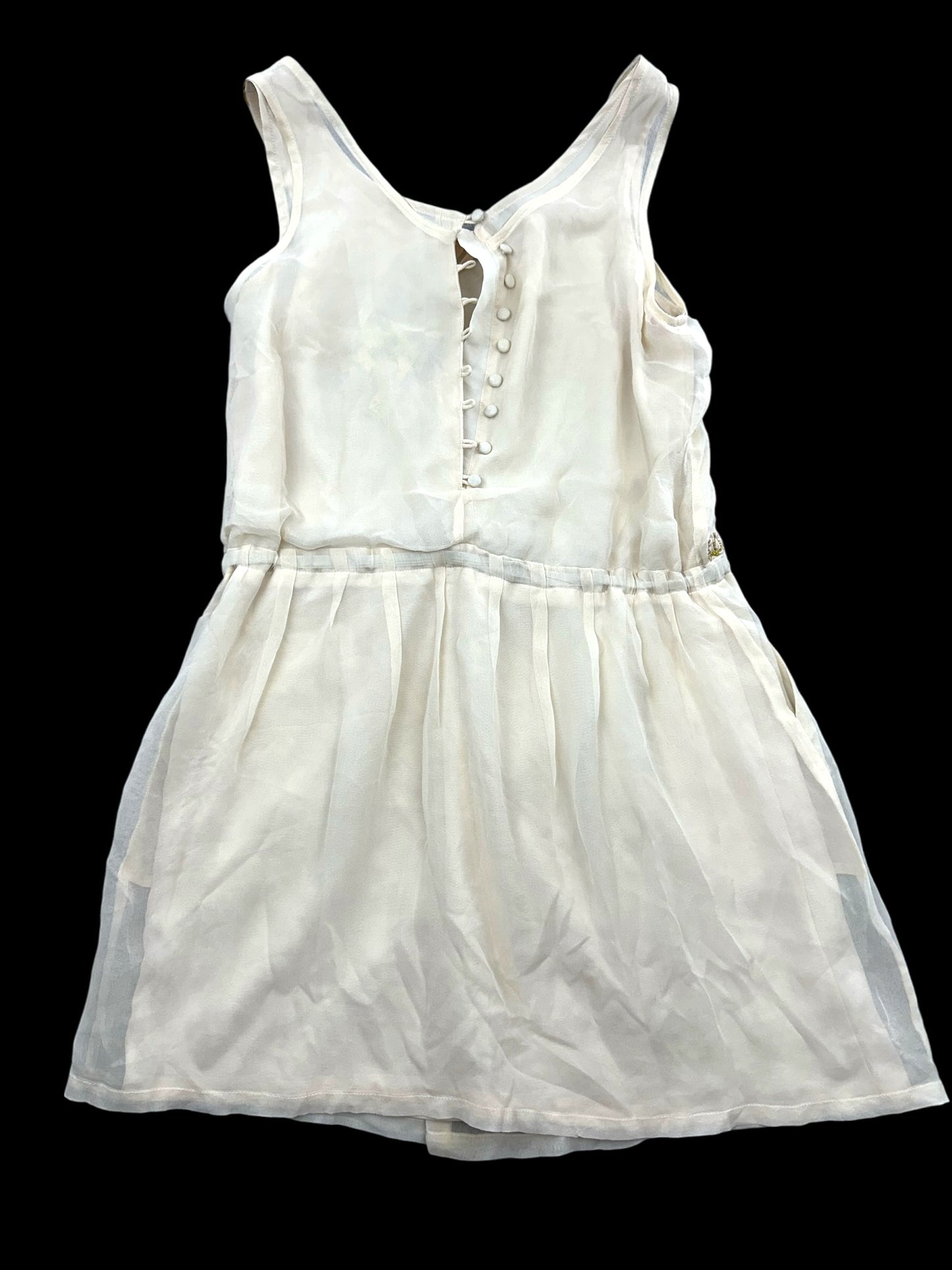 Chelsea and Violet White and Gold Sleeveless Dress