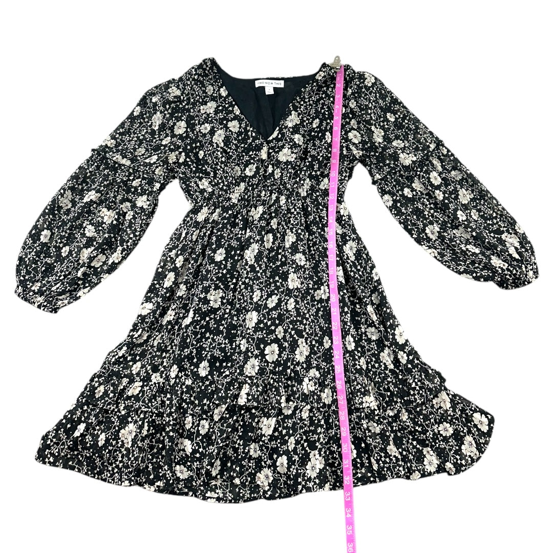 And Now This Floral Fit & Flare Ruffle Dress