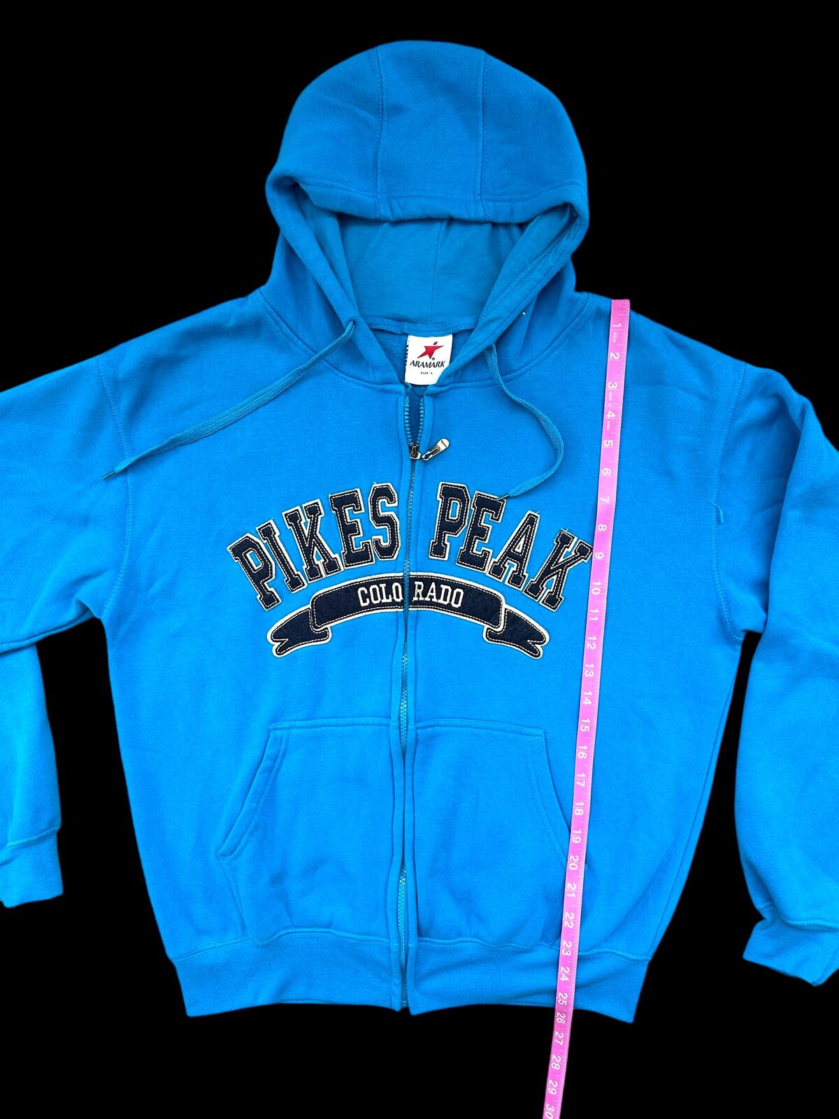 Aramark Pikes Peak Colorado Blue Zip Up Hoodie