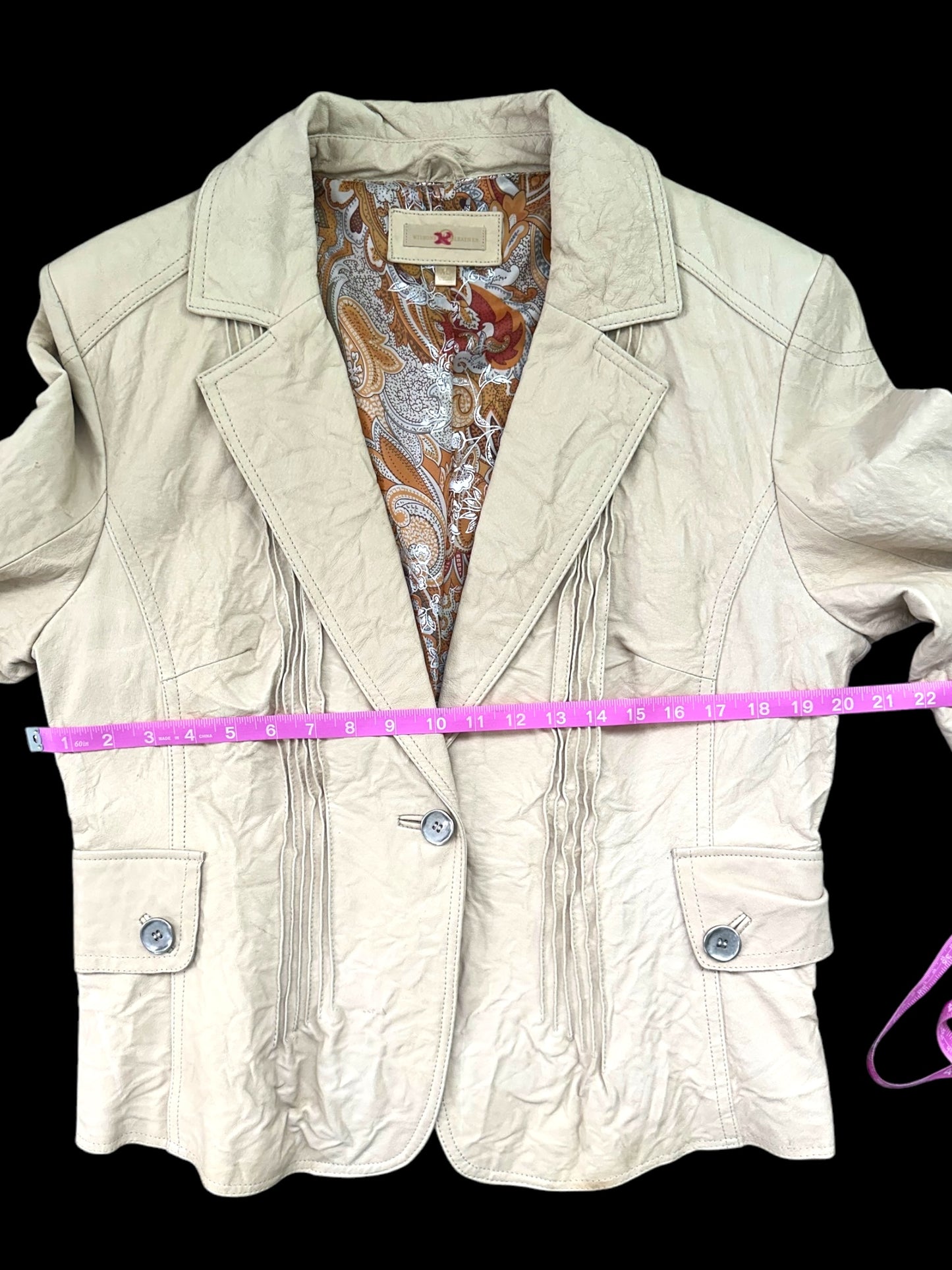 Wilson Leather Cream Leather Jacket
