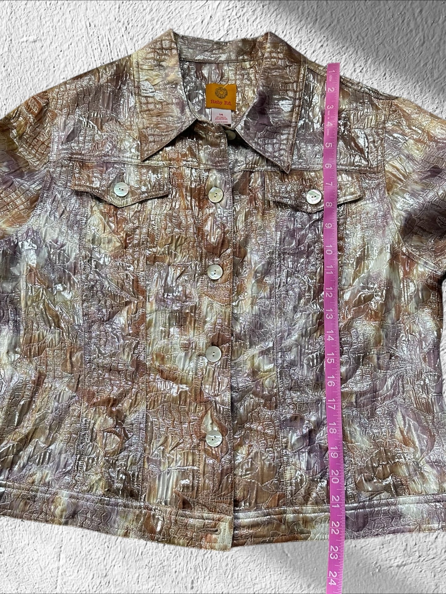 Ruby Rd. Vintage Metallic Iridescent Jacket