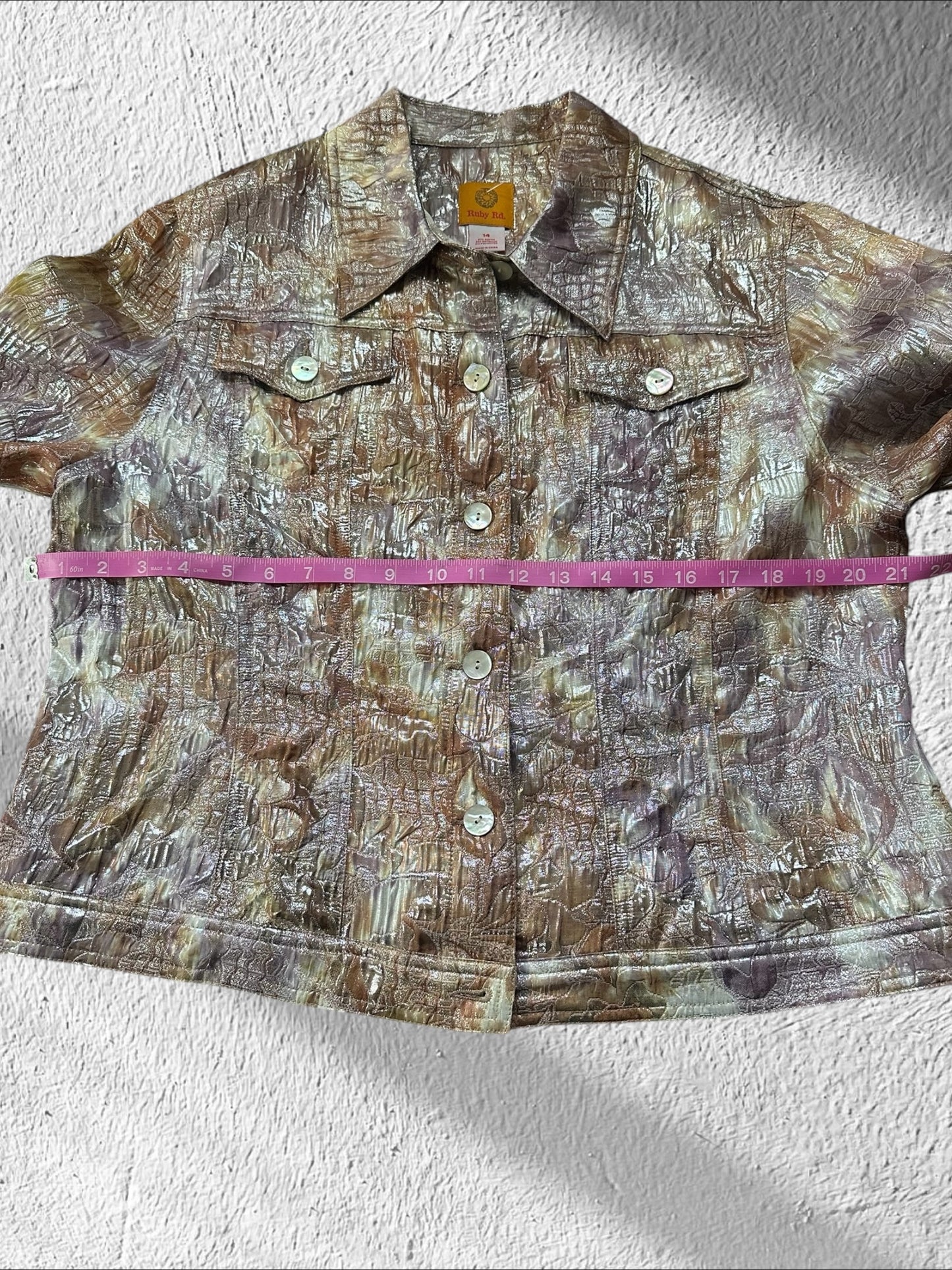 Ruby Rd. Vintage Metallic Iridescent Jacket