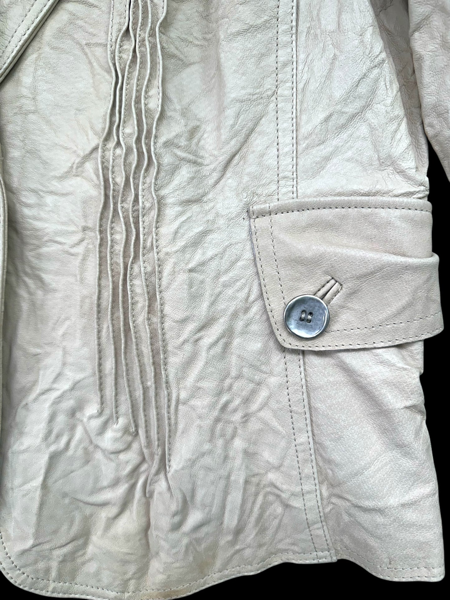Wilson Leather Cream Leather Jacket