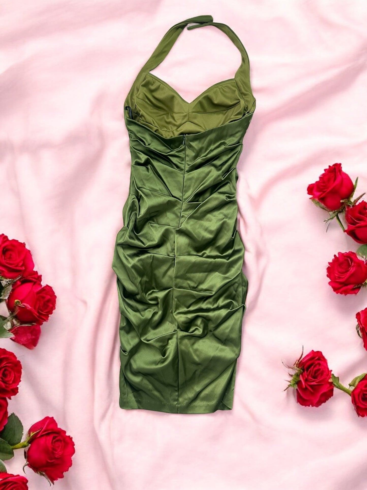 Betsy & Adam Green Halter Dress