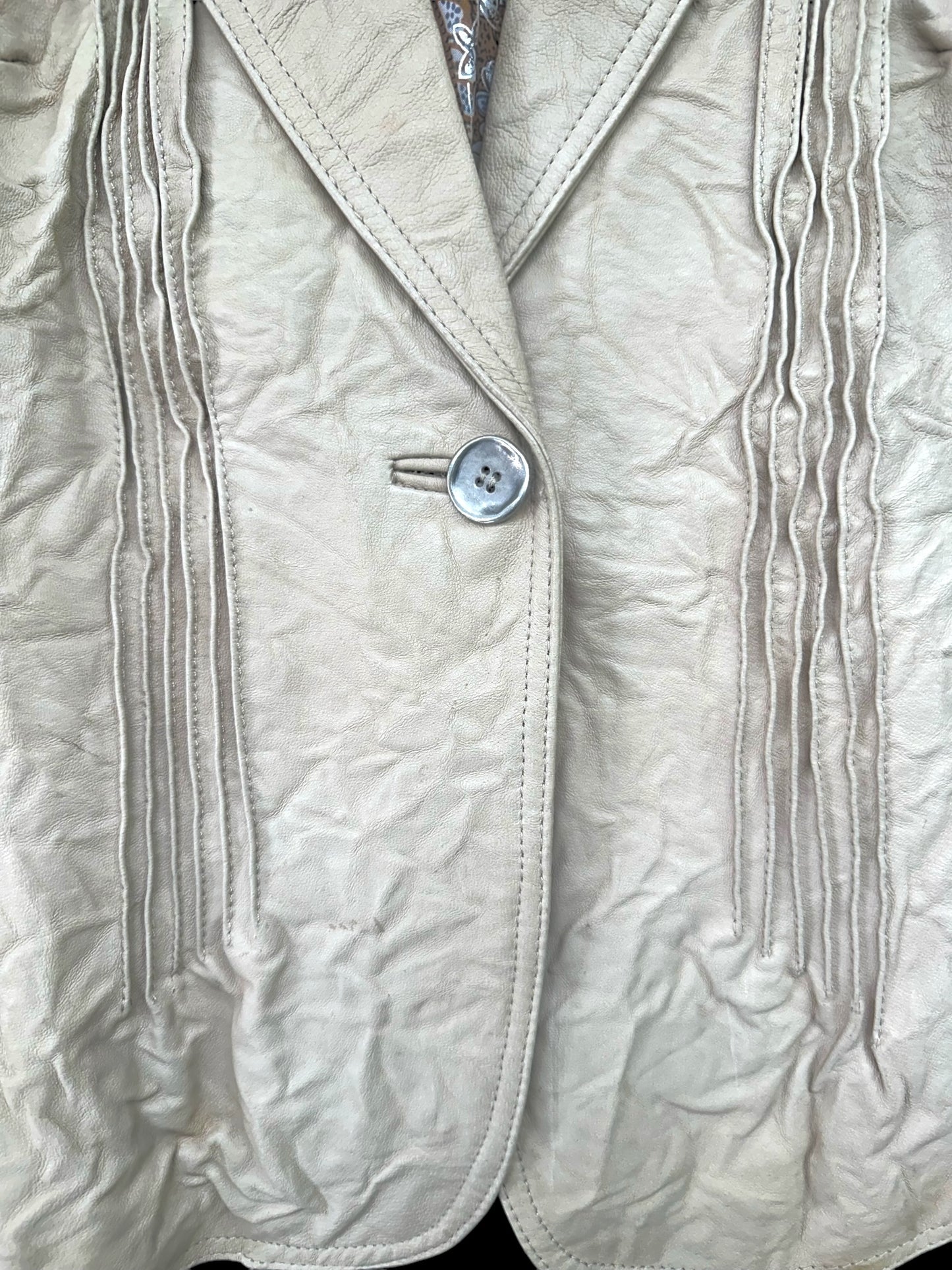 Wilson Leather Cream Leather Jacket