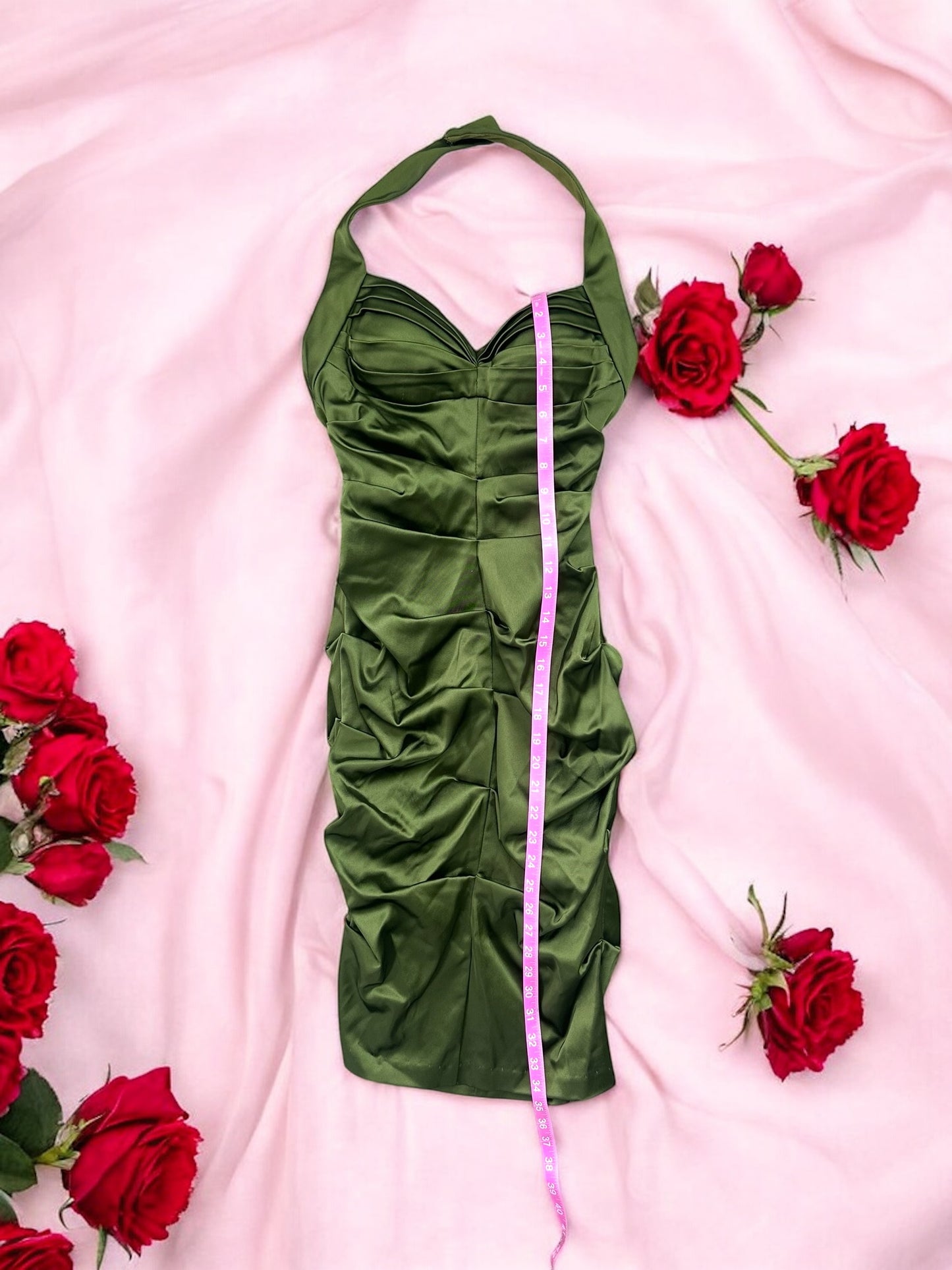Betsy & Adam Green Halter Dress