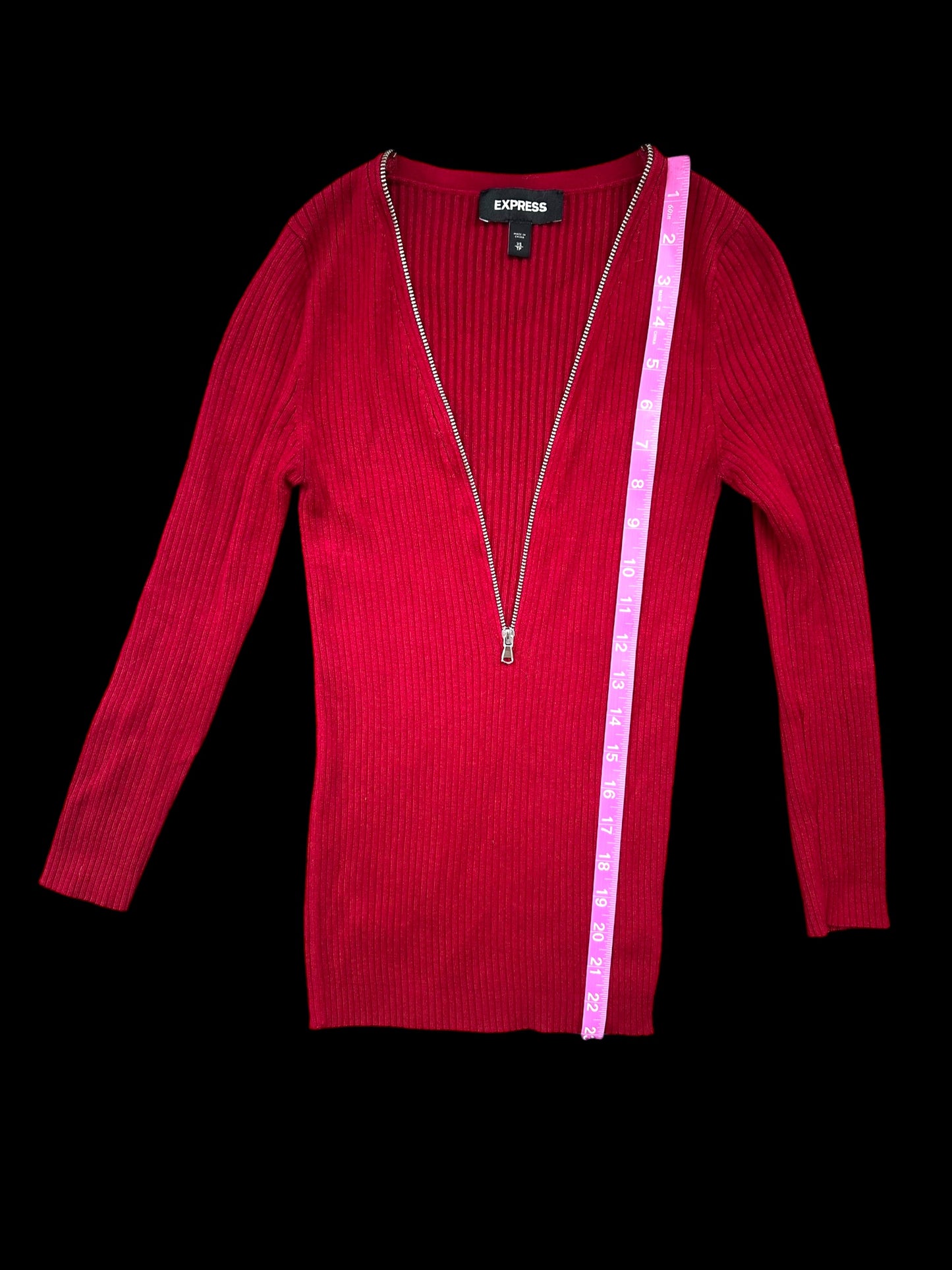 Express Plunging V Zipper Neck