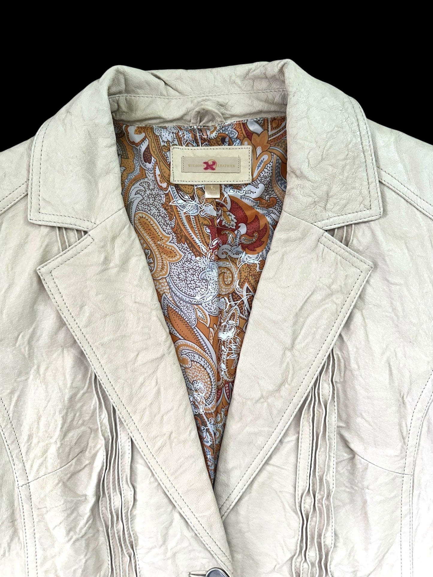 Wilson Leather Cream Leather Jacket