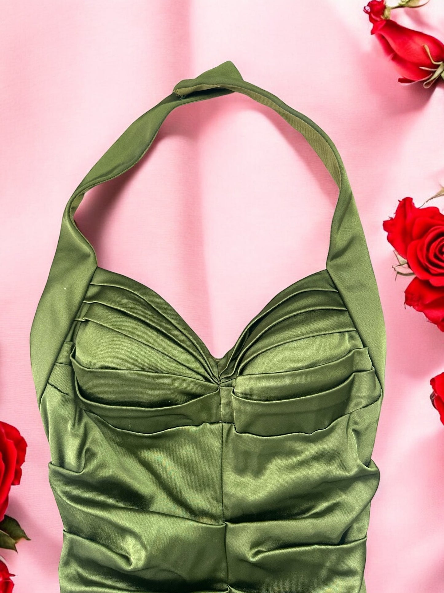 Betsy & Adam Green Halter Dress