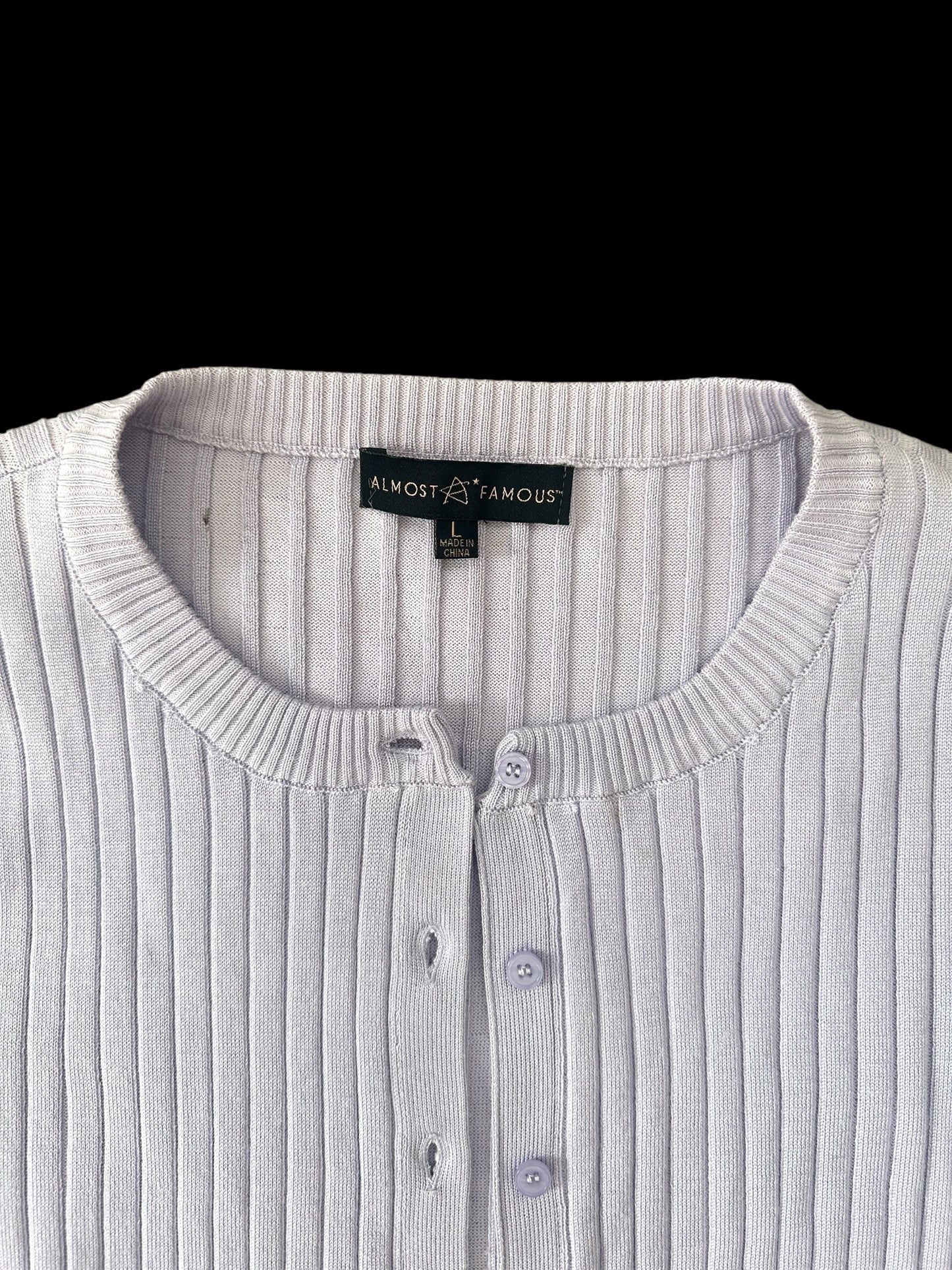 Almost Famous Lavender Button Up Cardigan