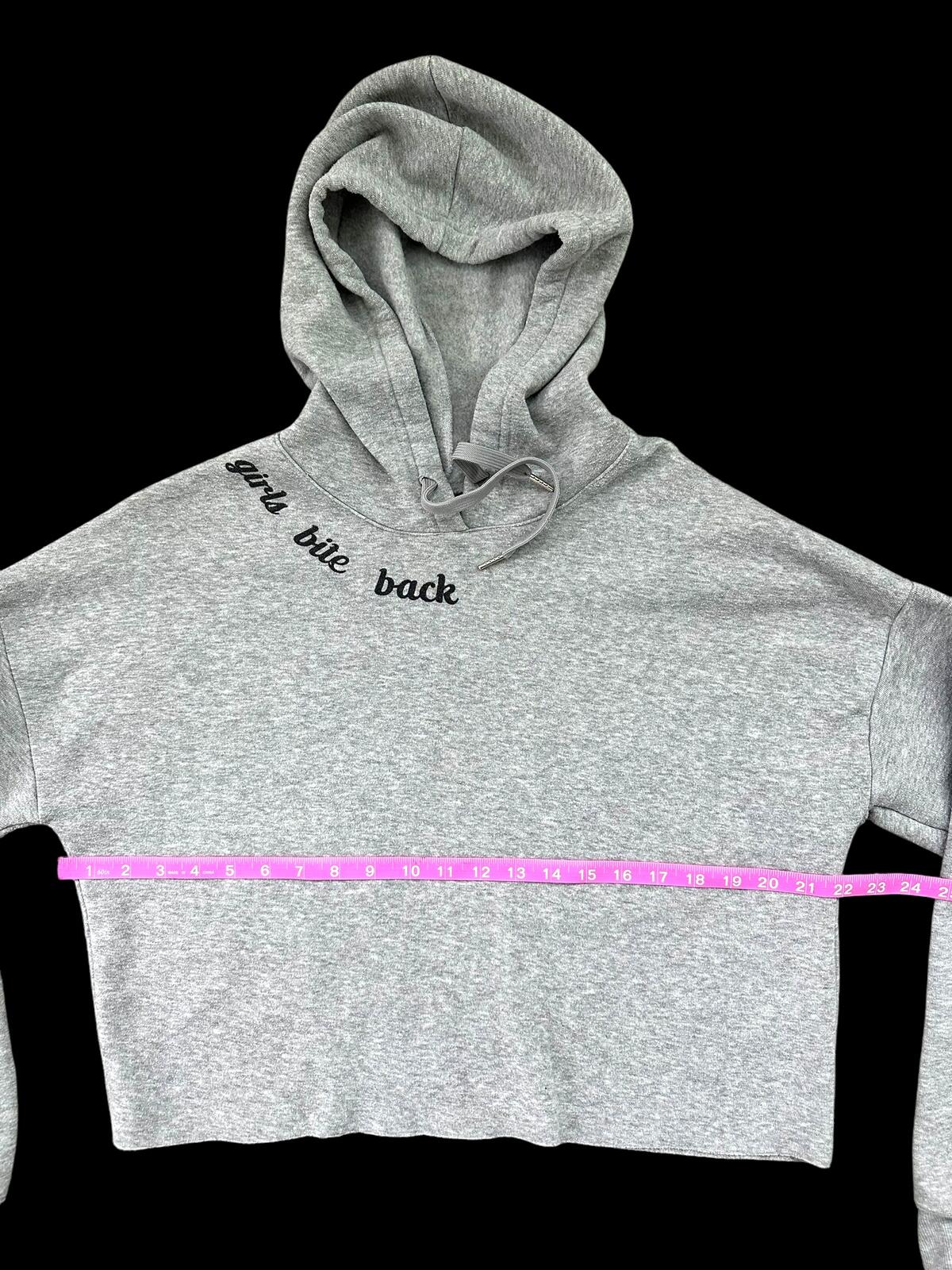 Rue21 Girls Bite Back Grey Cropped Hoodie