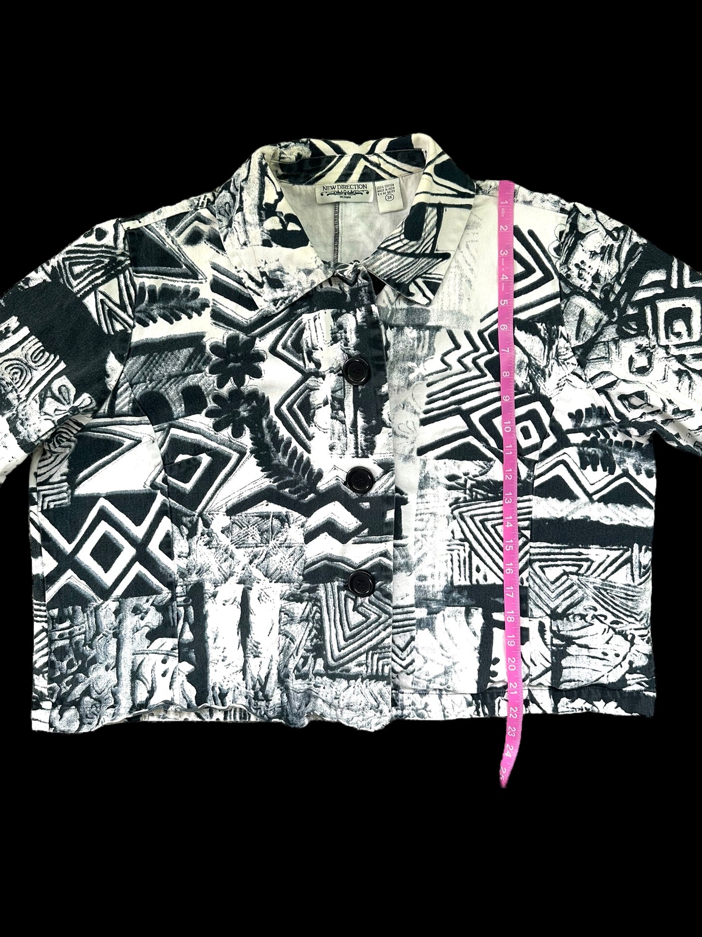 New Direction Abstract Shirt Jacket Shacket