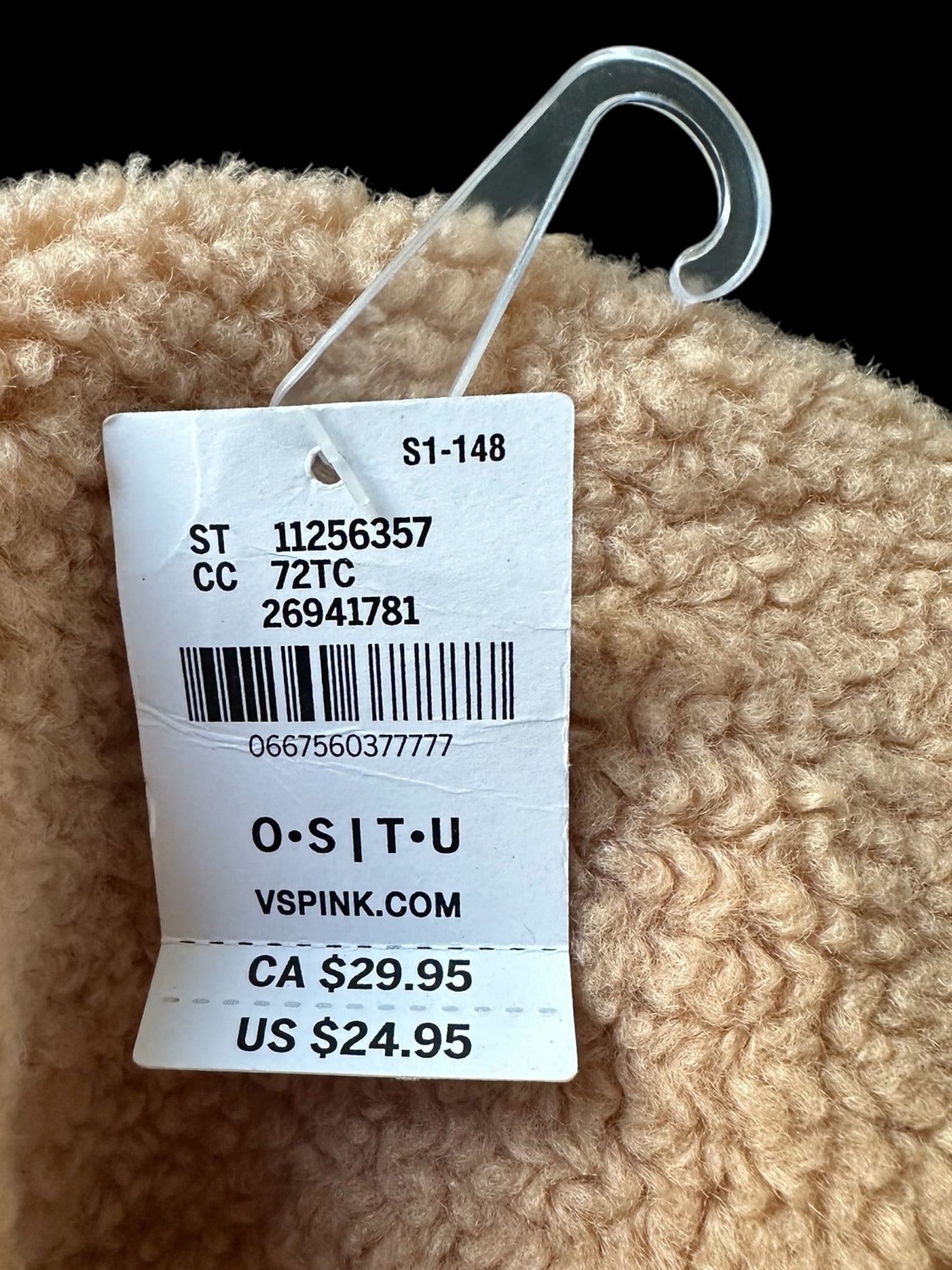 Victoria's Secret Pink Fuzzy Bucket Hat New with Tags