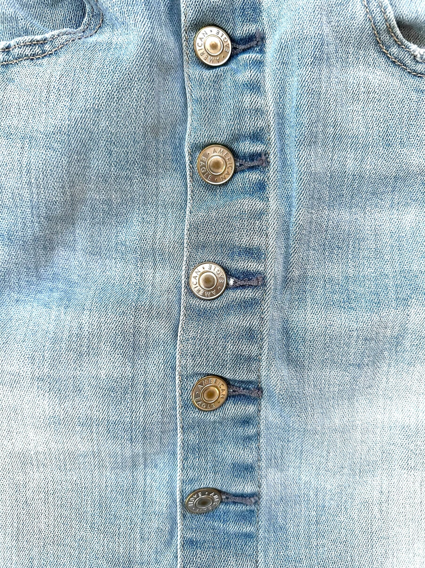 American Eagle Light Wash Denim Skirt