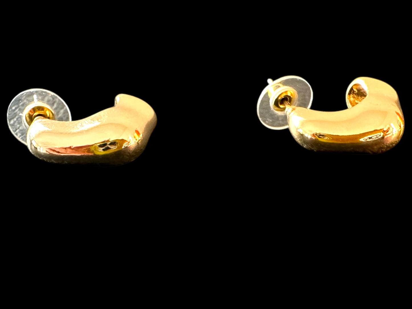 Gold Bubble 3/4 Hoop Earrings