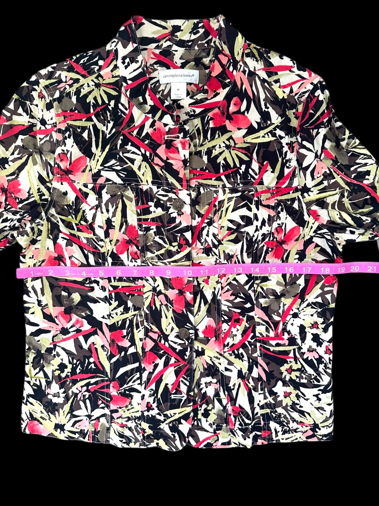 Christopher & Banks Floral Jacket