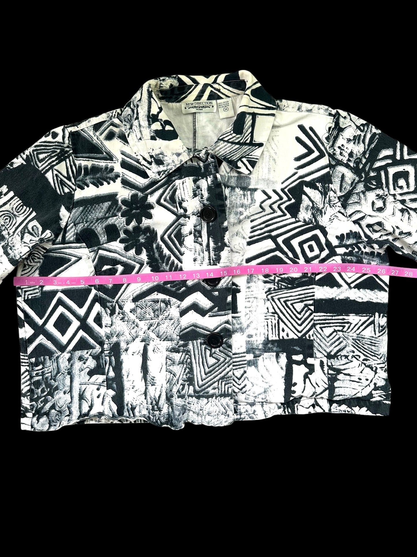 New Direction Abstract Shirt Jacket Shacket