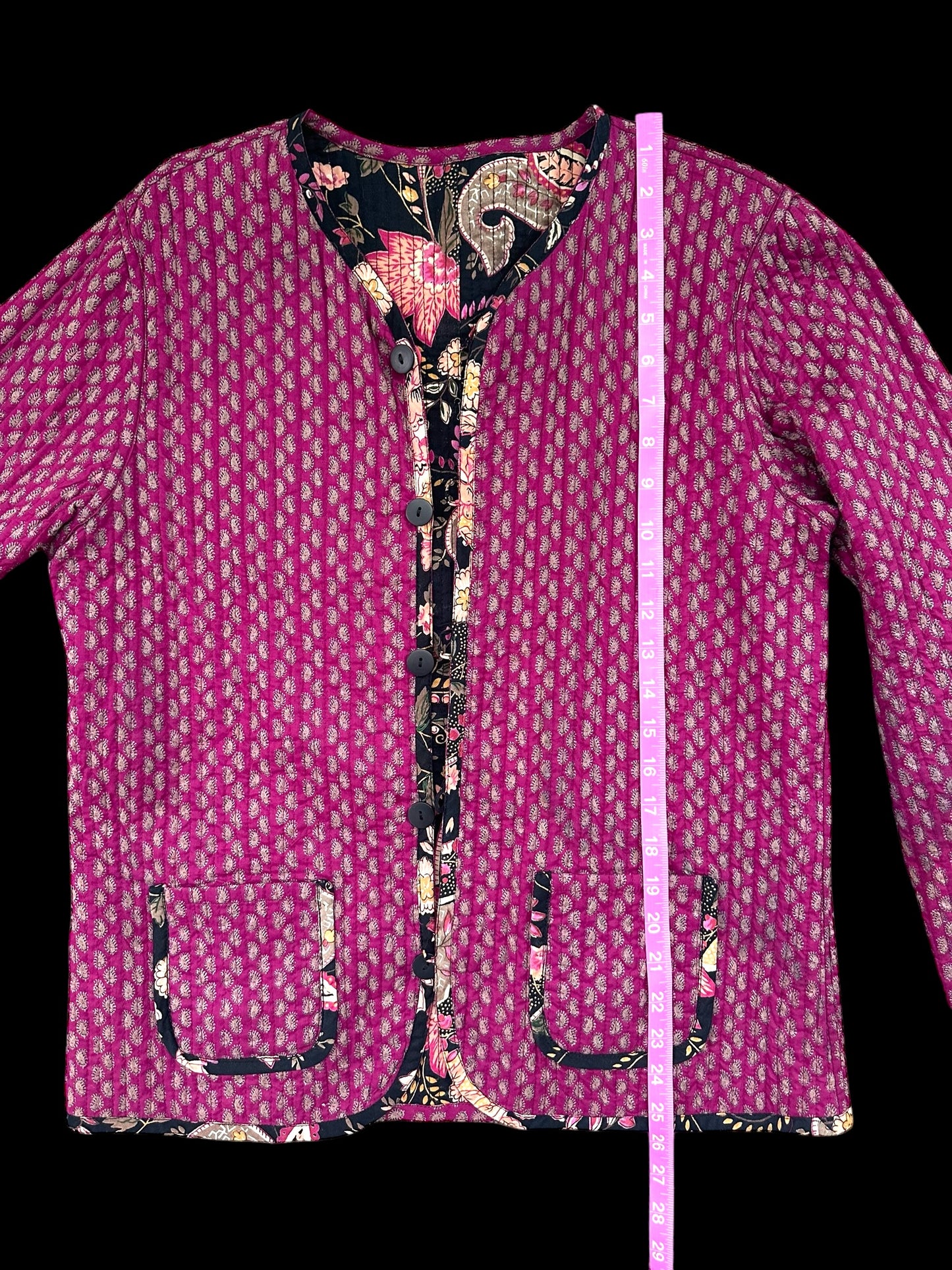 Reversible 80s Paisley Button Up Jacket